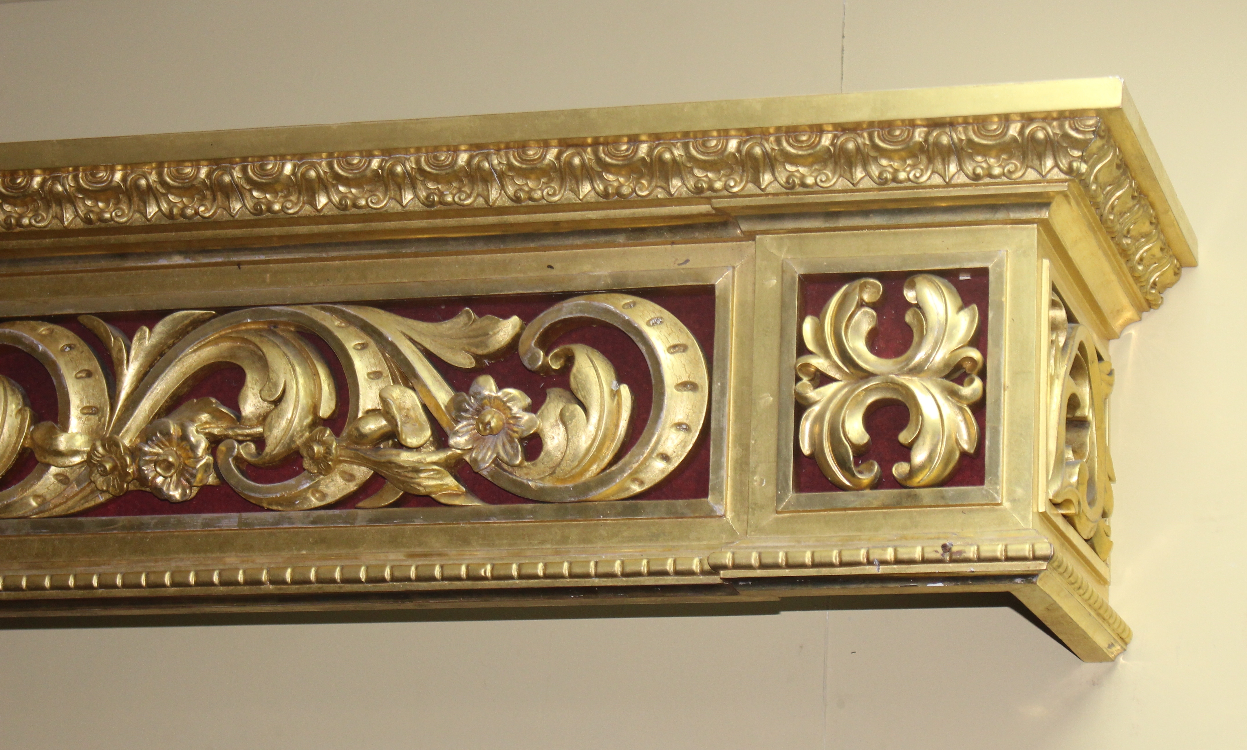 Regency Carved Wood Composition Pelmet by D.J. McLauchlan