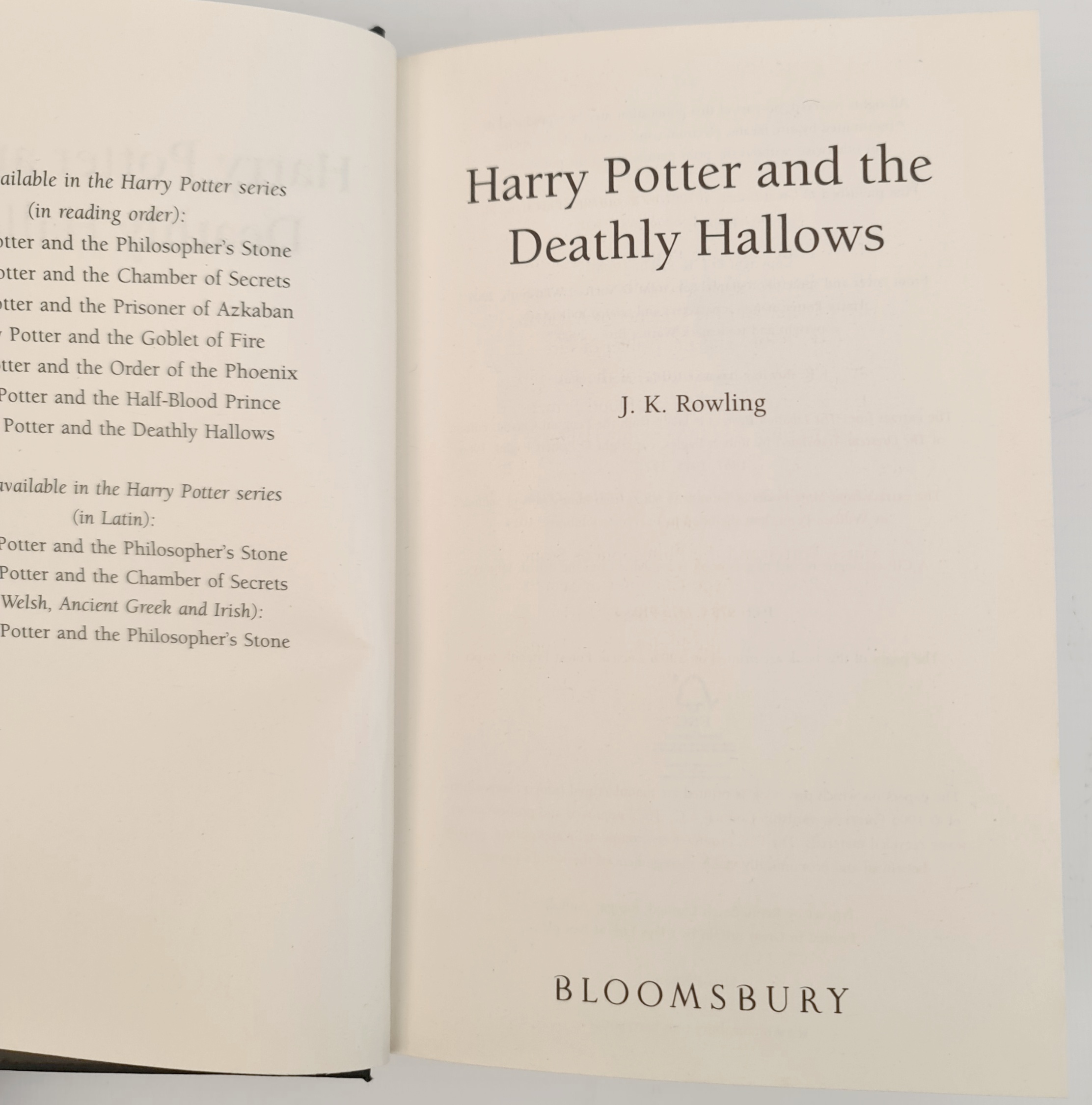 Collectable Books Harry Potter 1st Editions