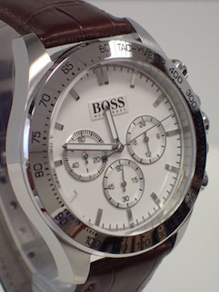 Hugo Boss 1513175 Men's Ikon Brown Leather Strap Chronograph Watch