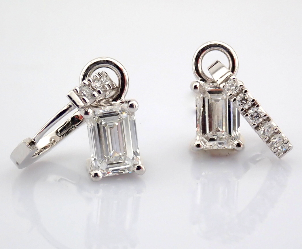 Emerald Cut Lab-Grown Diamond Earring - 2.41 Total Carat (IGI Certified)