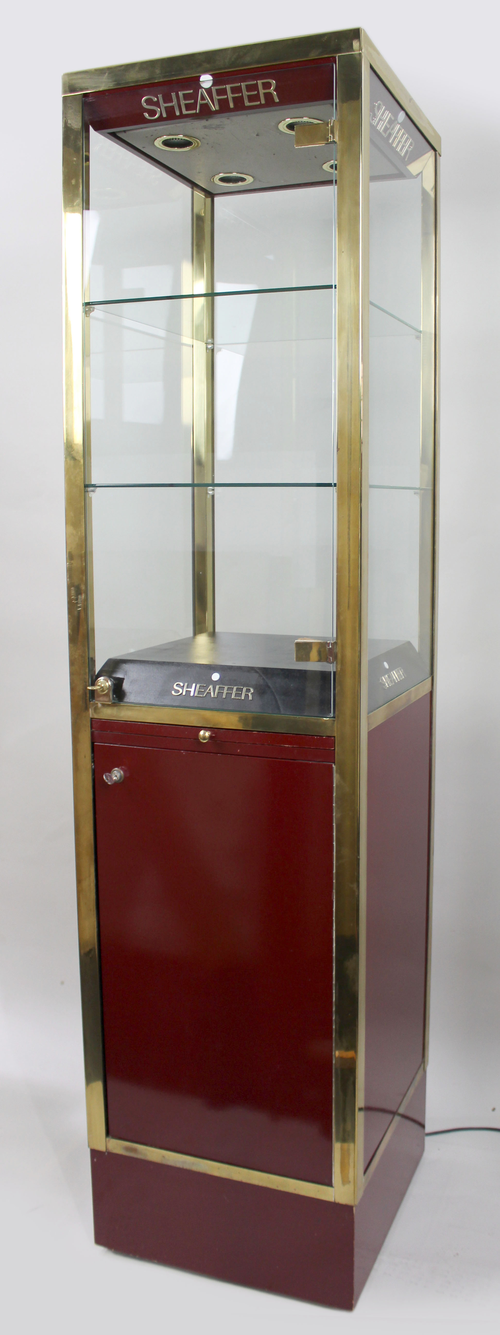 Sheaffer Brass Cased Display Cabinet
