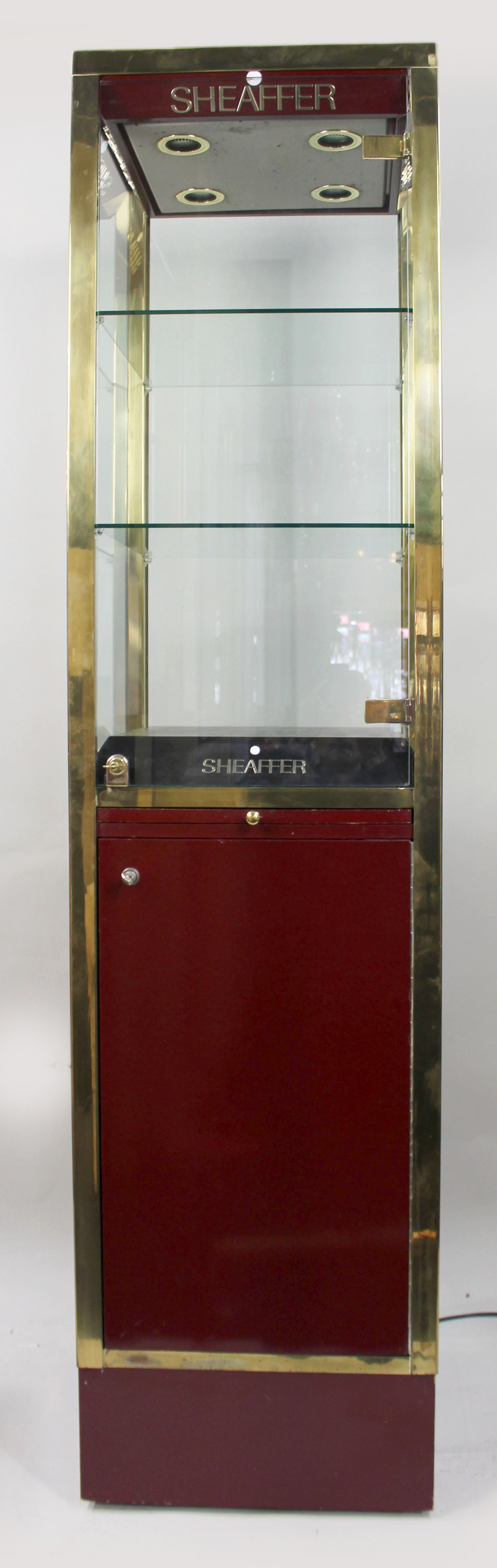 Sheaffer Brass Cased Display Cabinet