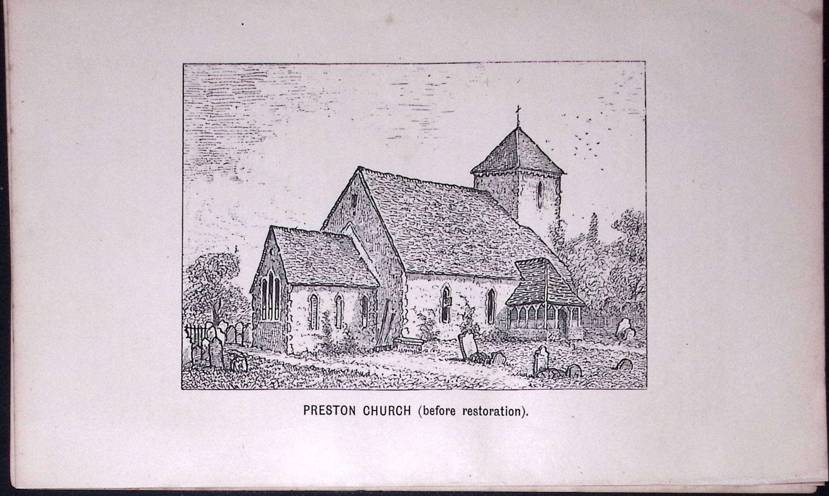 Brighton Preston Church Antique 134-Year-Old Print-3-TR