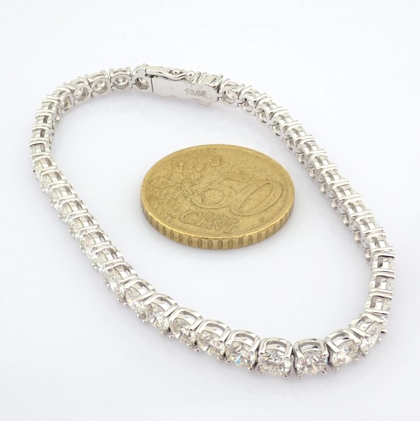 Natural Diamond 14 White Gold Bracelet