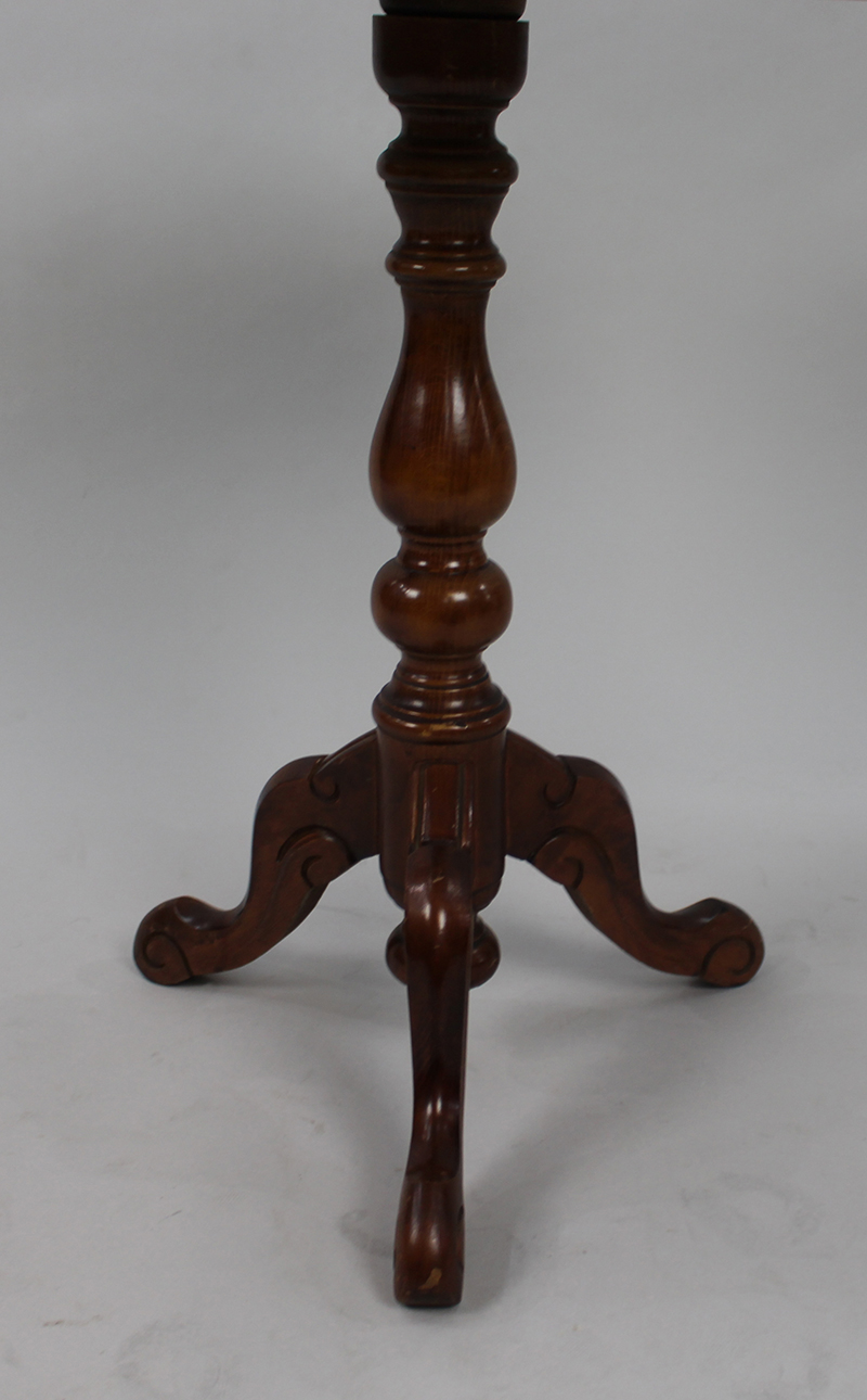 Vintage Tripod Table with Simulated Onyx Top
