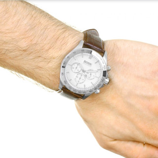 Hugo Boss 1513175 Men's Ikon Brown Leather Strap Chronograph Watch