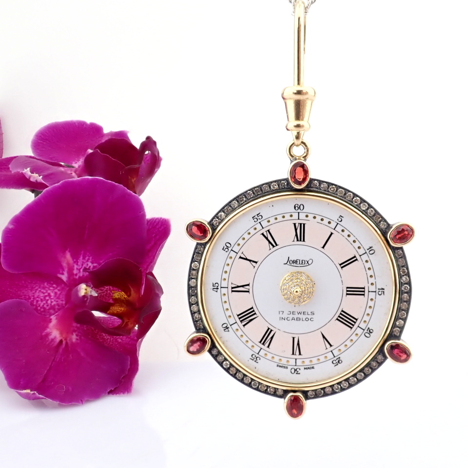 Natural Diamond 14K Yellow Gold Pendant
