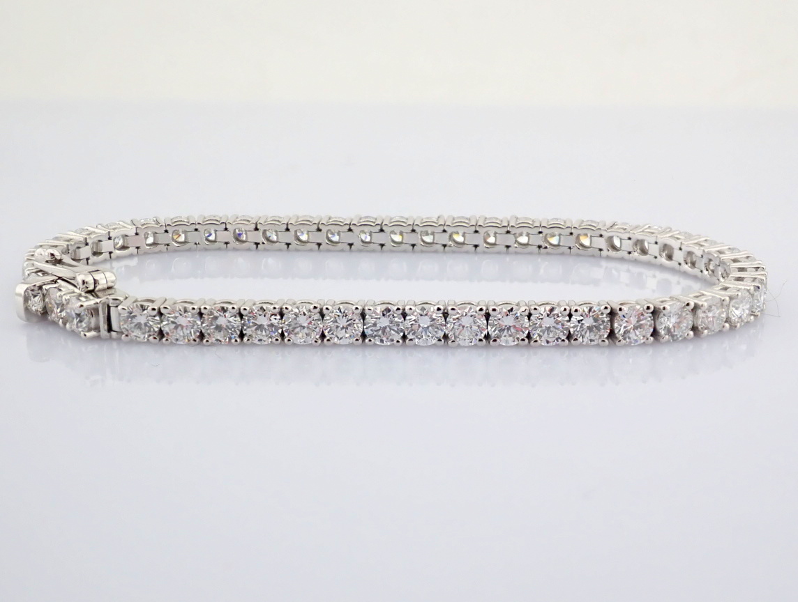 Round Cut Lab-Grown Diamond Tennis Bracelet - 7.27 Total Carat (MDI Certified)