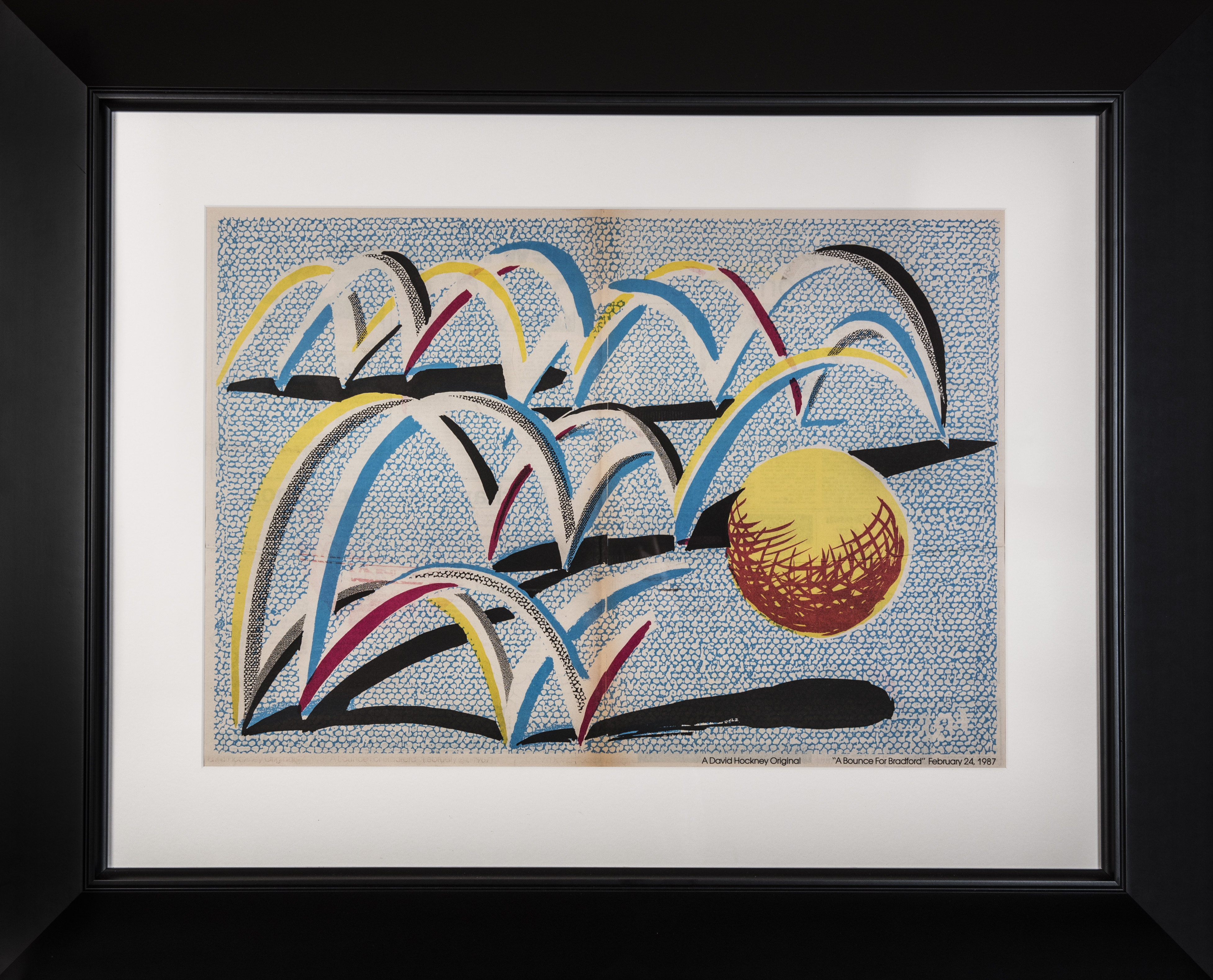 David Hockney RA A Bounce For Bradford Limited Edition Print Free Post Worldwide Unframed