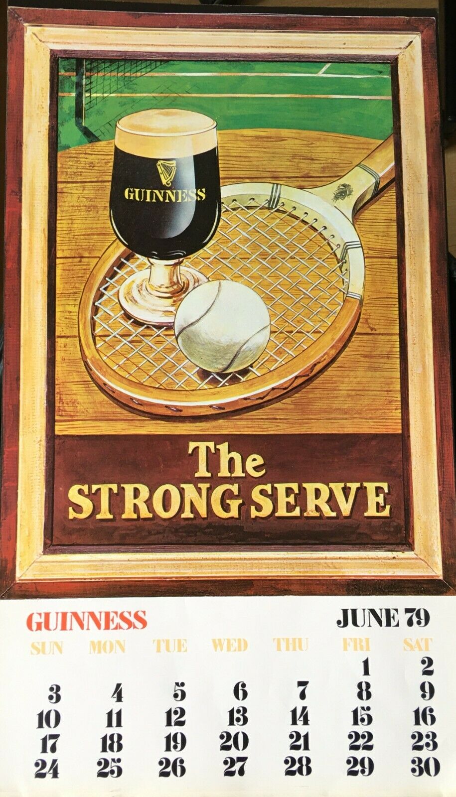 5 Vintage Original Months Guinness Calendars 1971-1981 Set 3Collection Of 5 Vintage Single