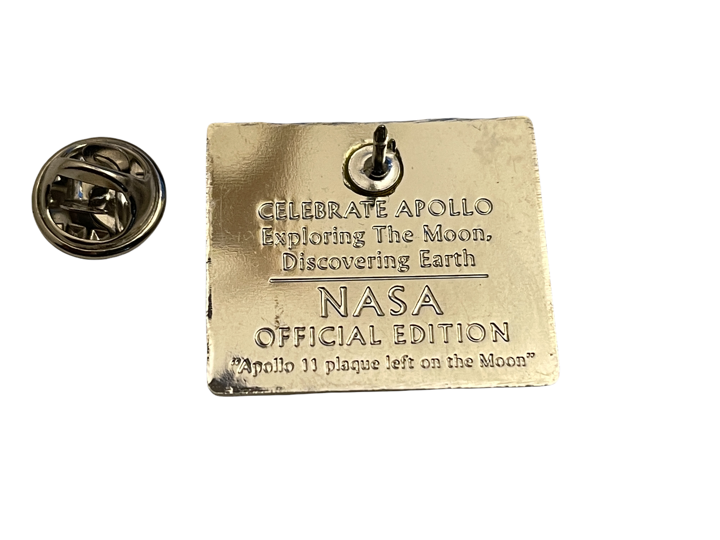 Staff Issue Apollo 11 Lunar Plaque Left on The Moon - Lapel Pin