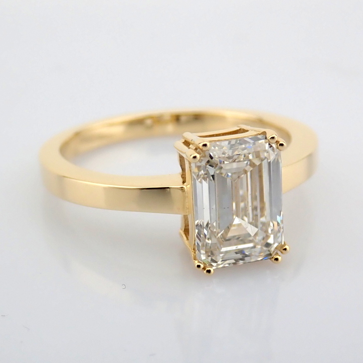 Emerald Cut Lab-Grown Diamond Ring - 2.1 Total Carat (IGI Certified)