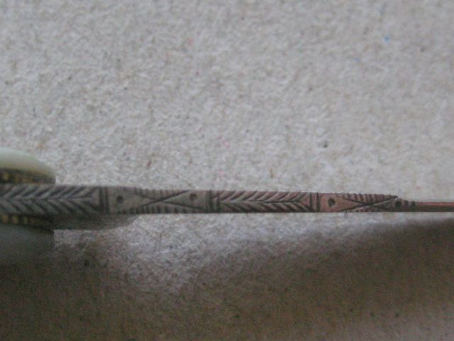 Antique Mother of Pearl Hafted Twin Bladed Penknife, c1900