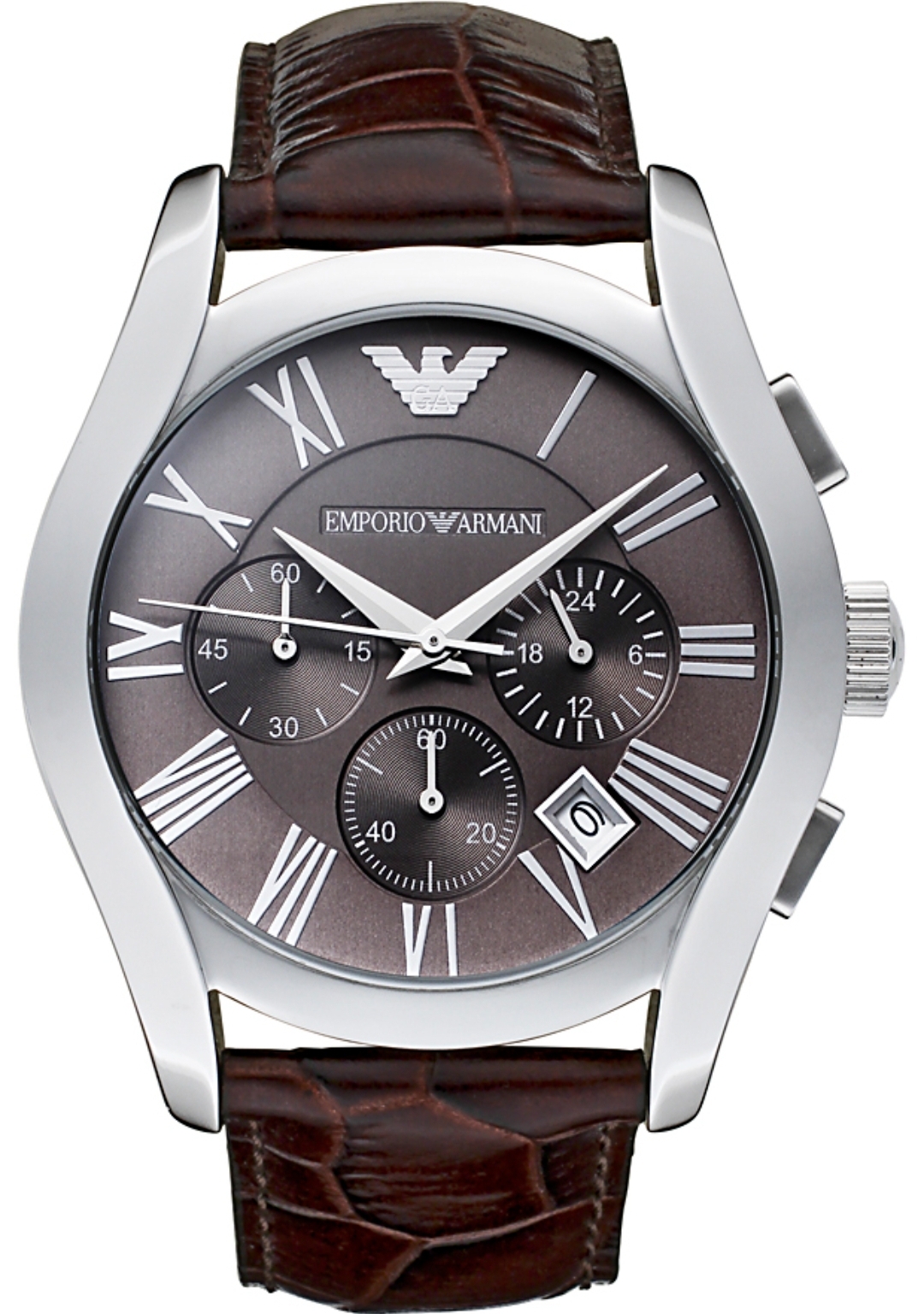 Emporio Armani AR0671 Men's Brown Leather Strap Quartz Chronograph Watch