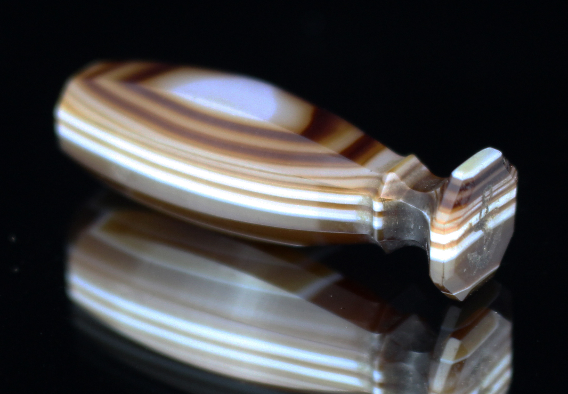 19th Century Banded Agate Desk Seal