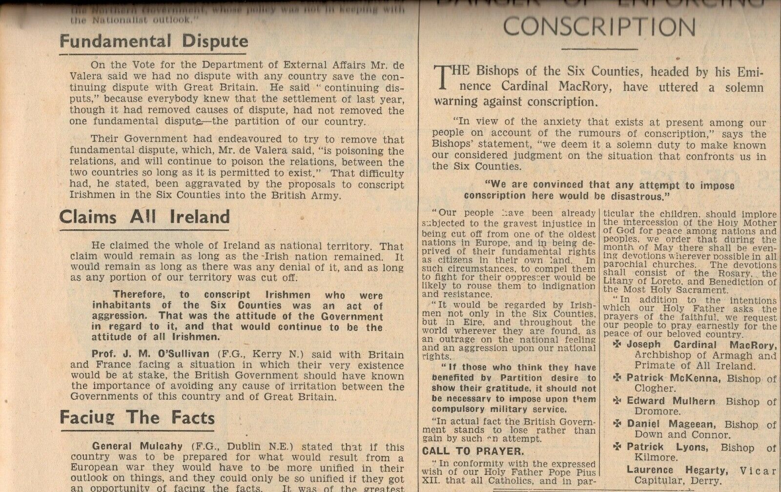 1939 Irish Newspaper All Ireland Fighting Ww2 ConscriptionsOriginal Complete Edition The Weekly