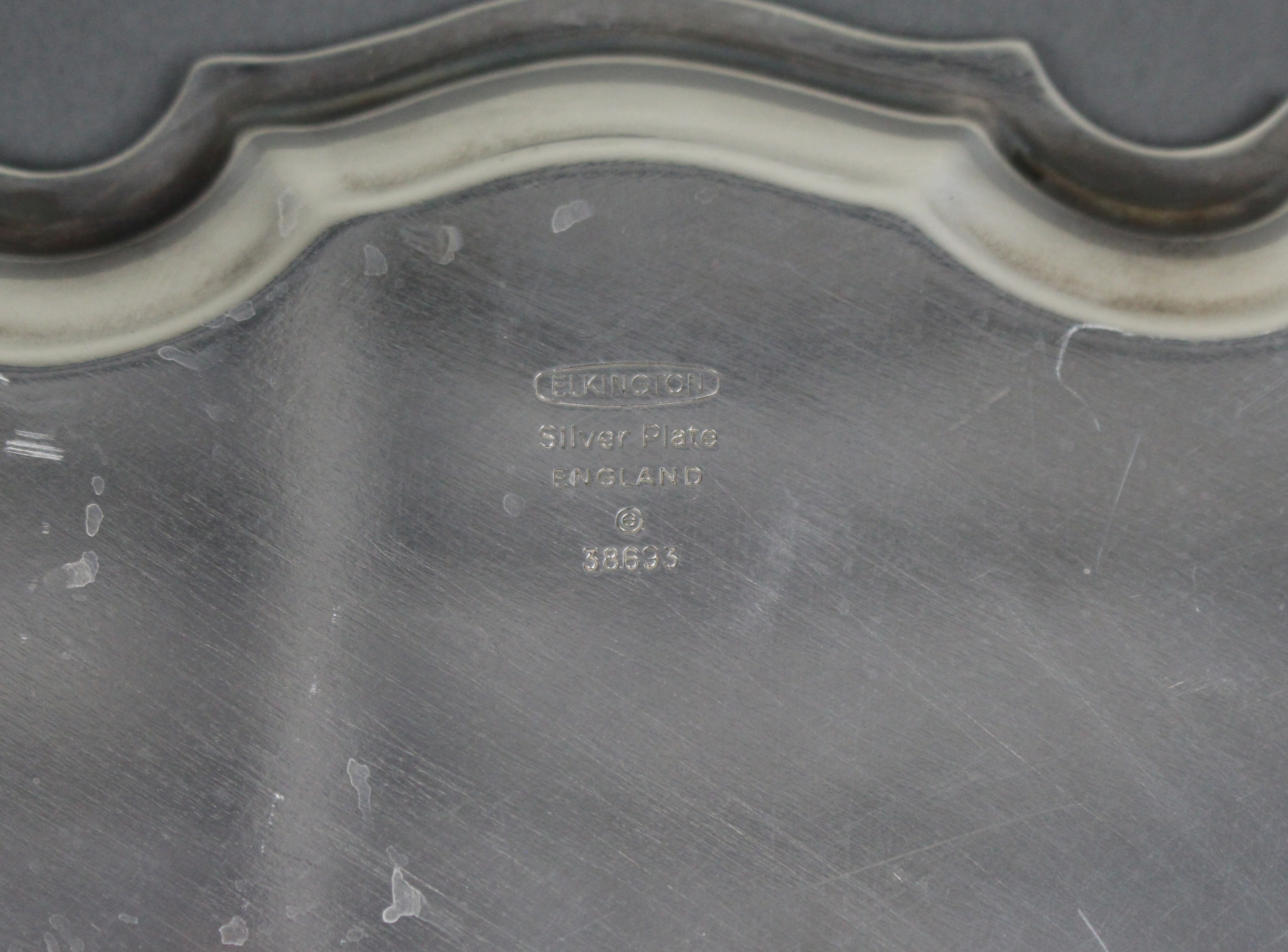 Vintage Elkington Silver Plated Footed Serving Tray
