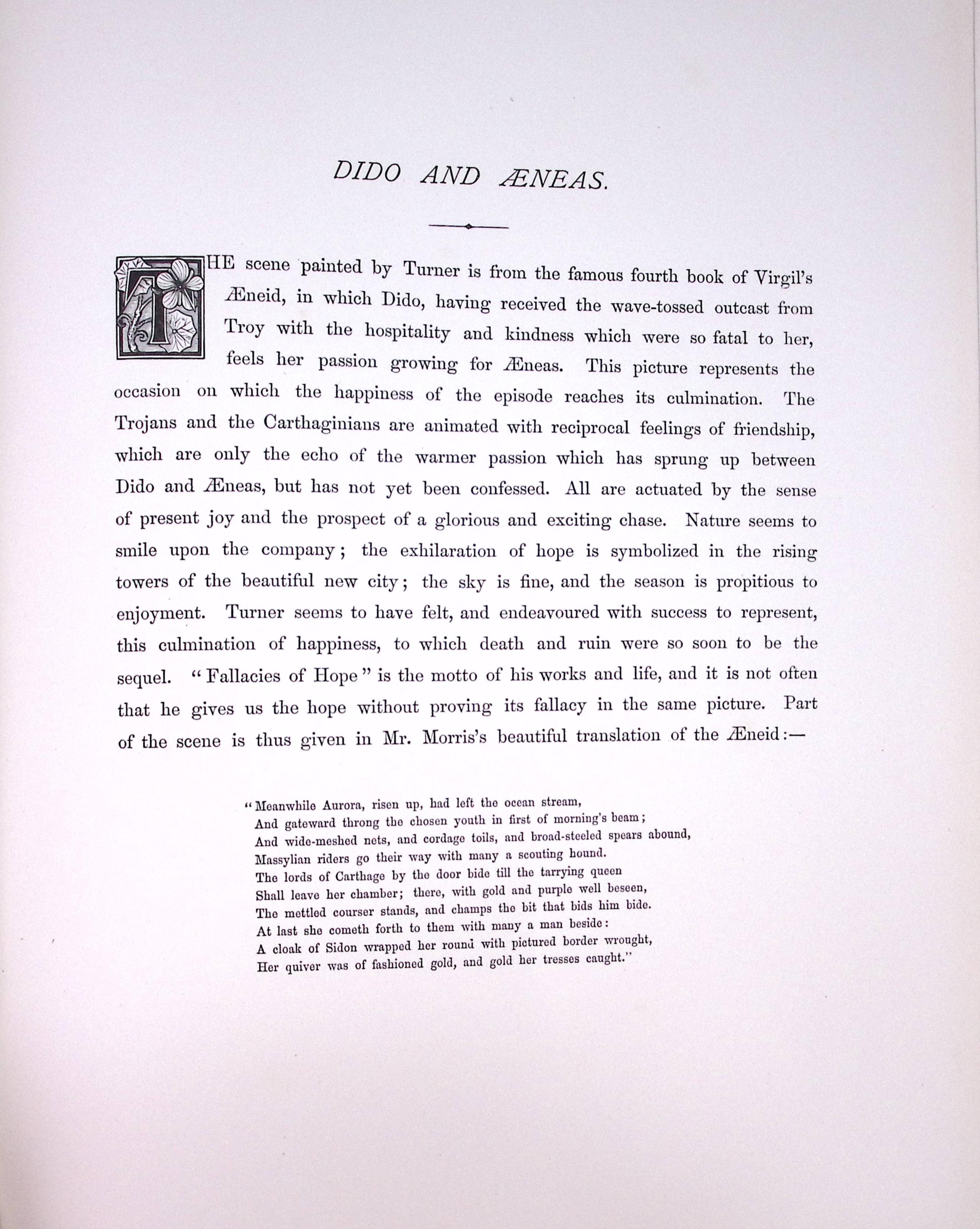 J.M.W Turner Dido & Aeneas Outside Carthage, Antique Steel Engraving-60-TR