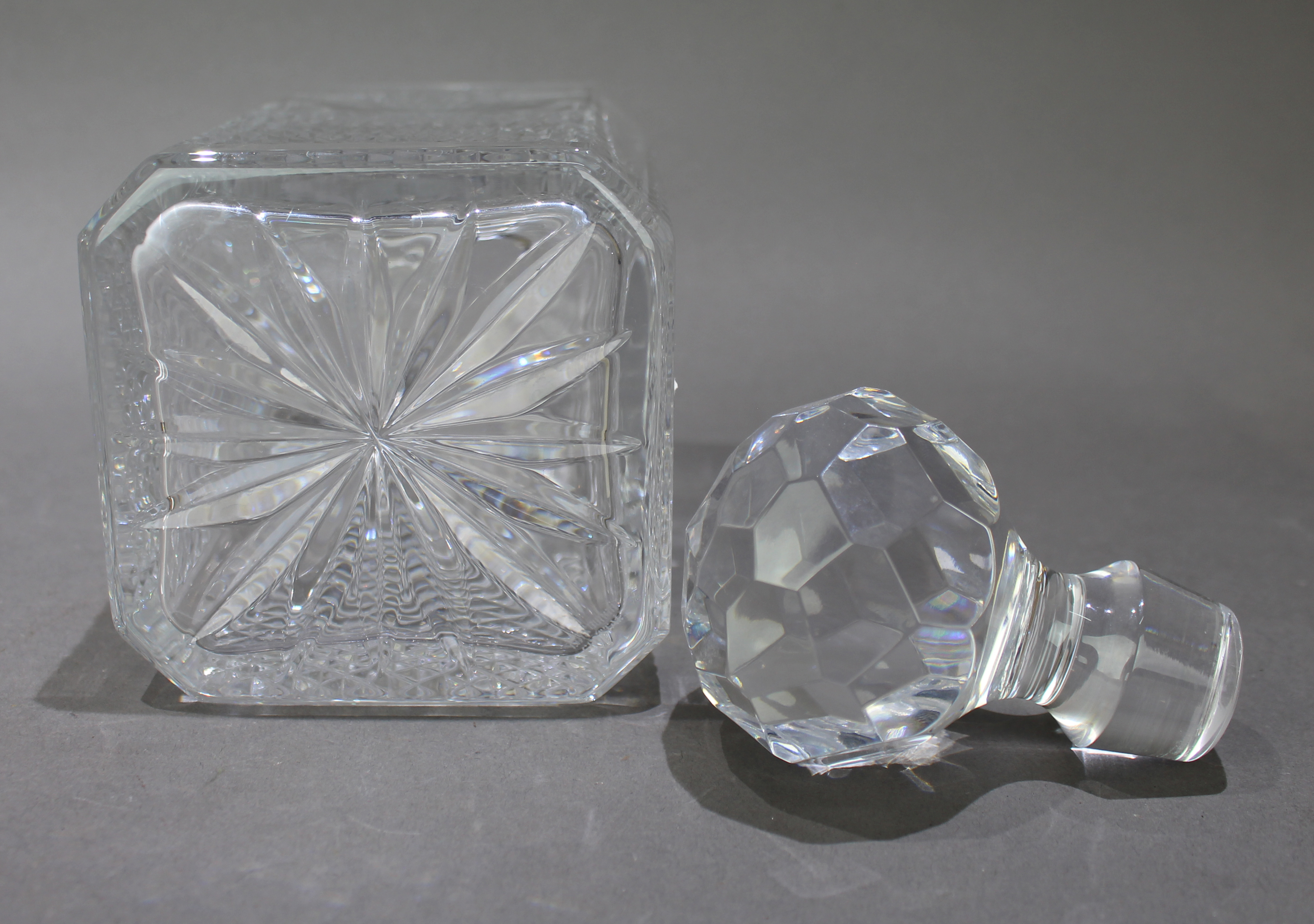 Vintage Edinburgh Crystal Square Shaped Spirit Decanter