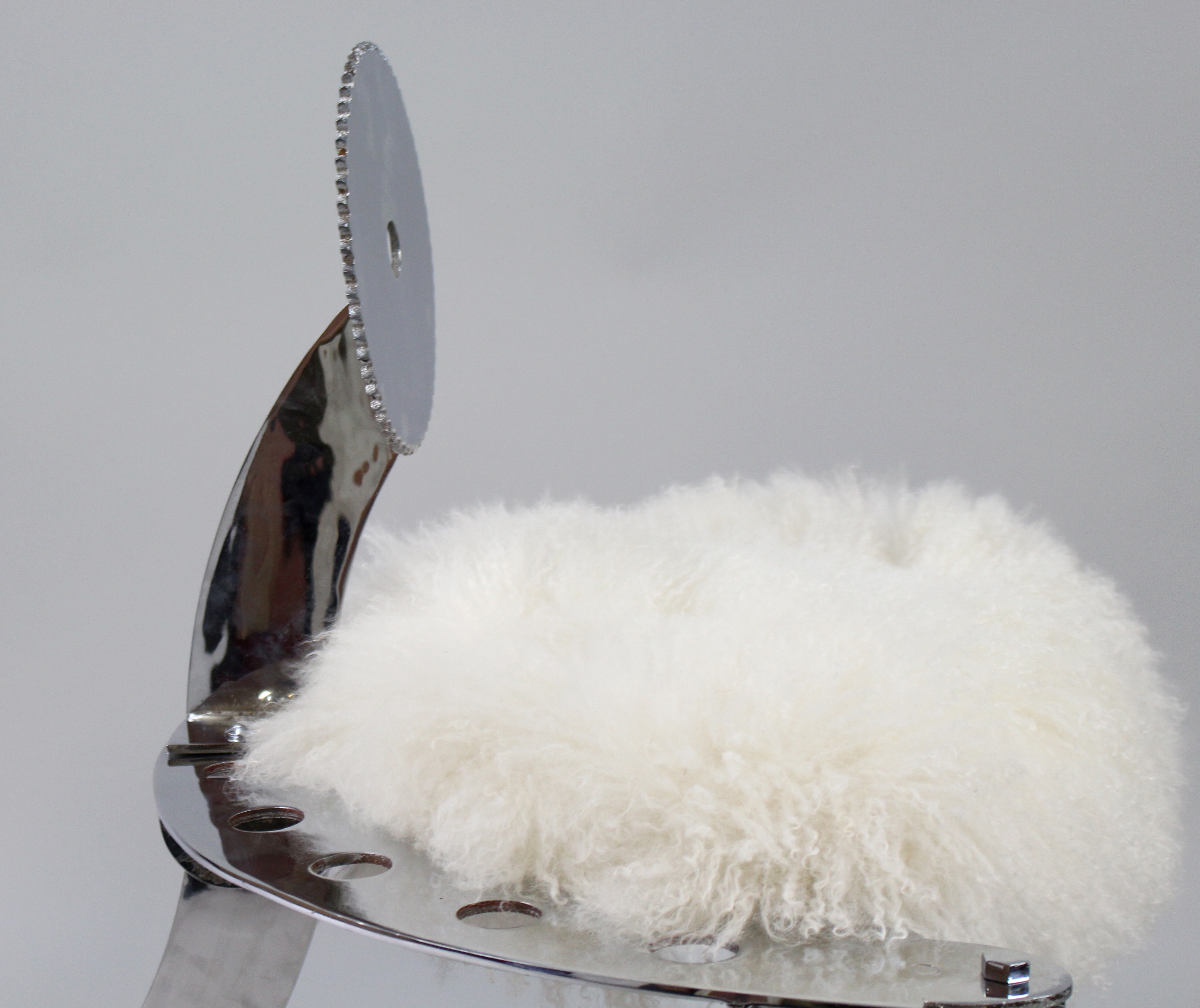 Designer Chromed Antique Shoemakers Chair
