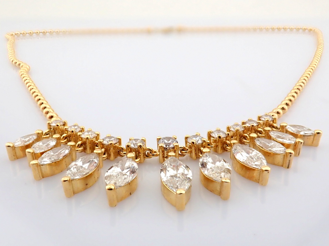 Marquise Cut Lab-Grown Diamond Necklace - 6.33 Total Carat (MDI Certified)