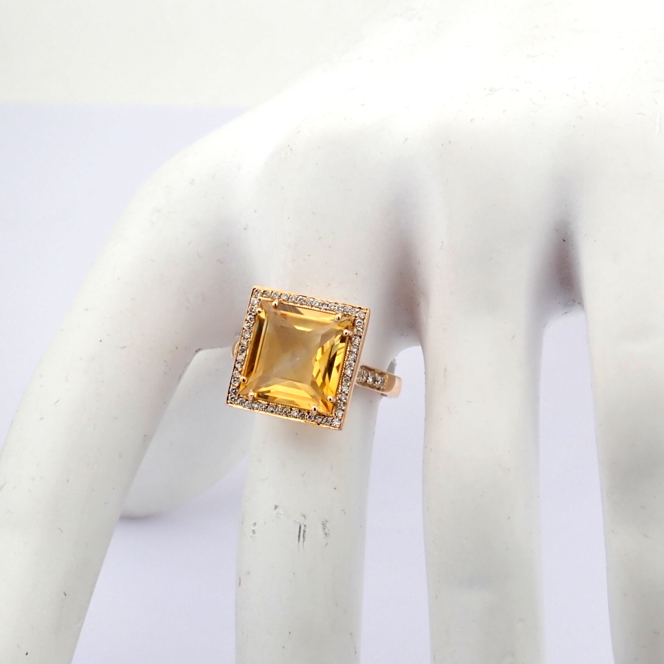 Natural Diamond 18K Rose/Pink Gold Ring