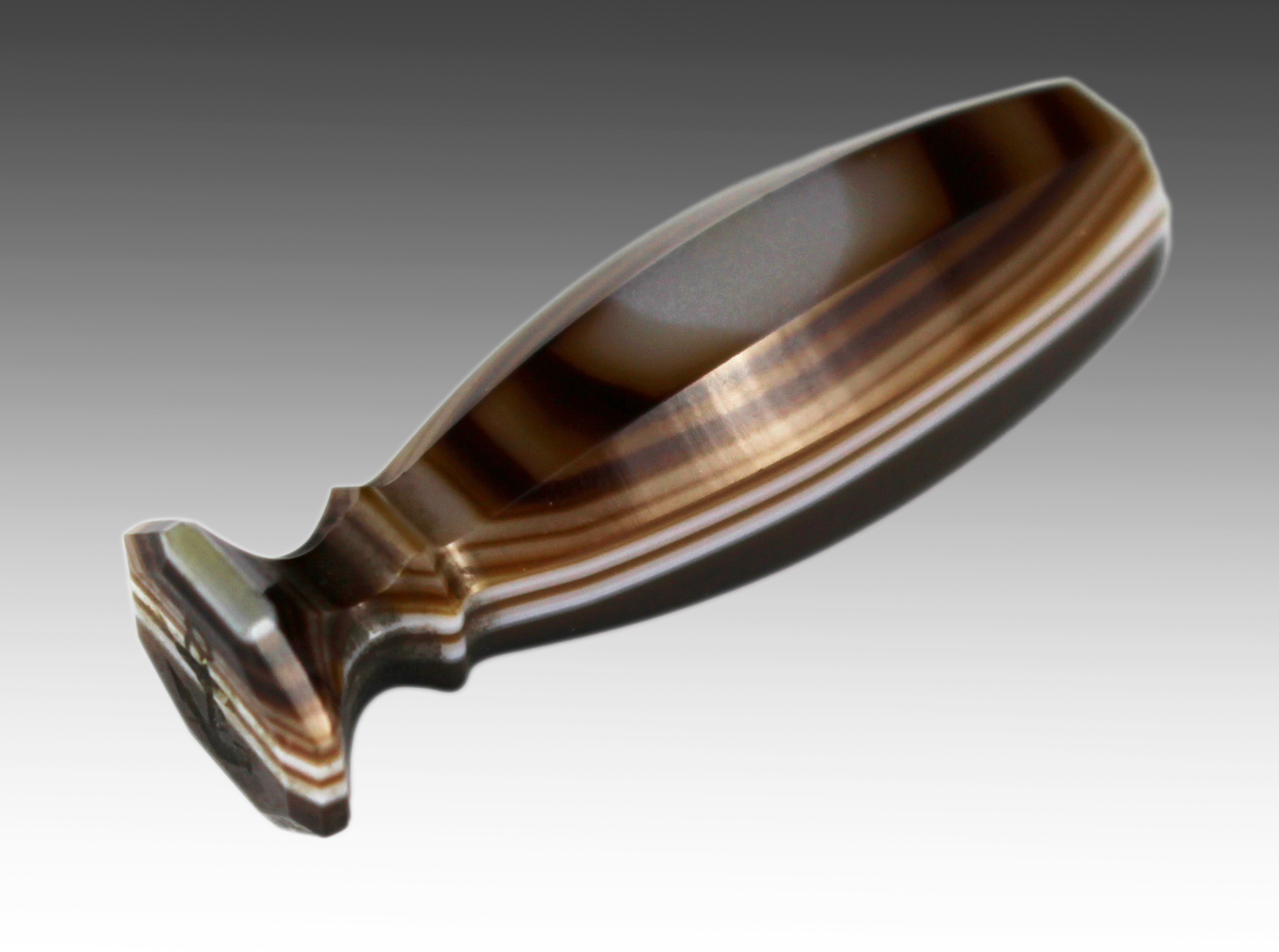 19th Century Banded Agate Desk Seal