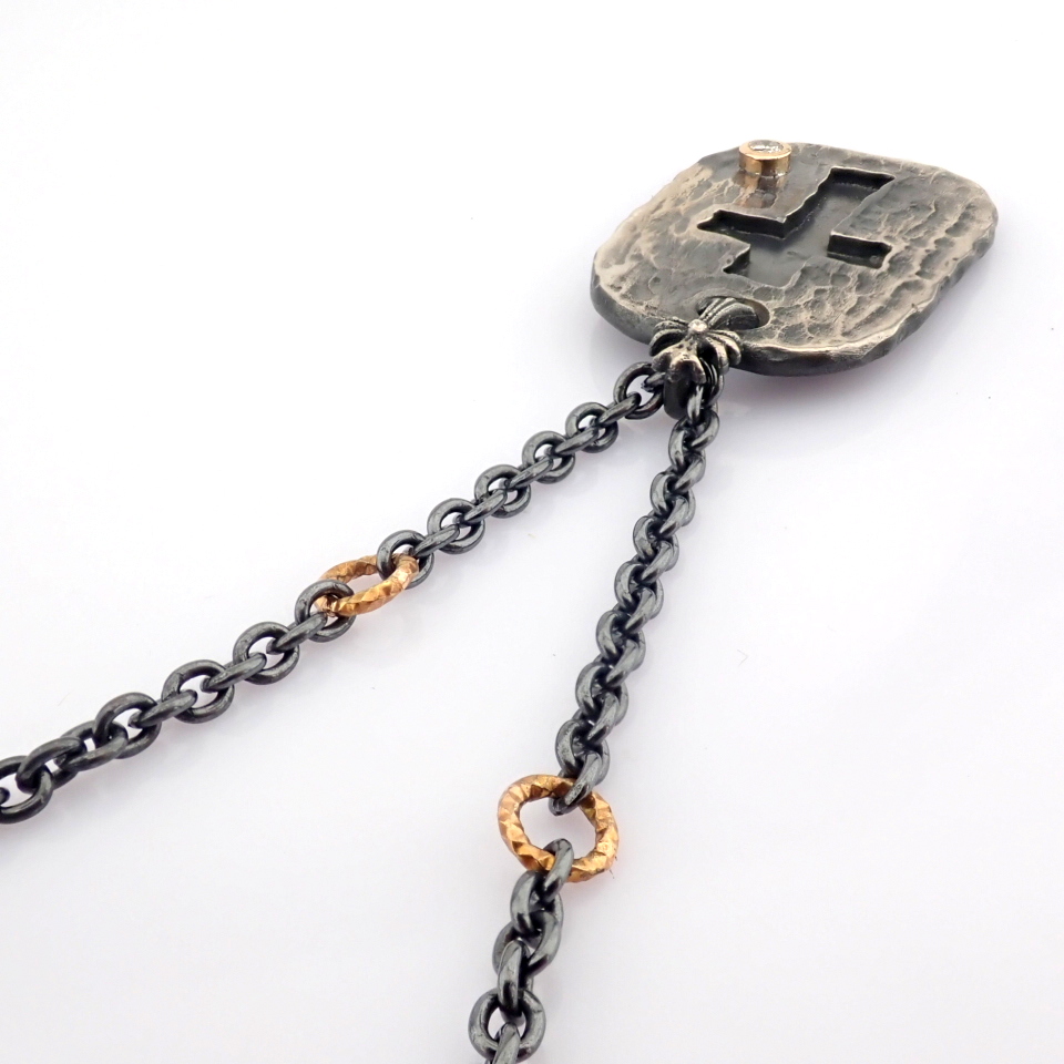 Natural Diamond 18K Yellow Gold Necklace