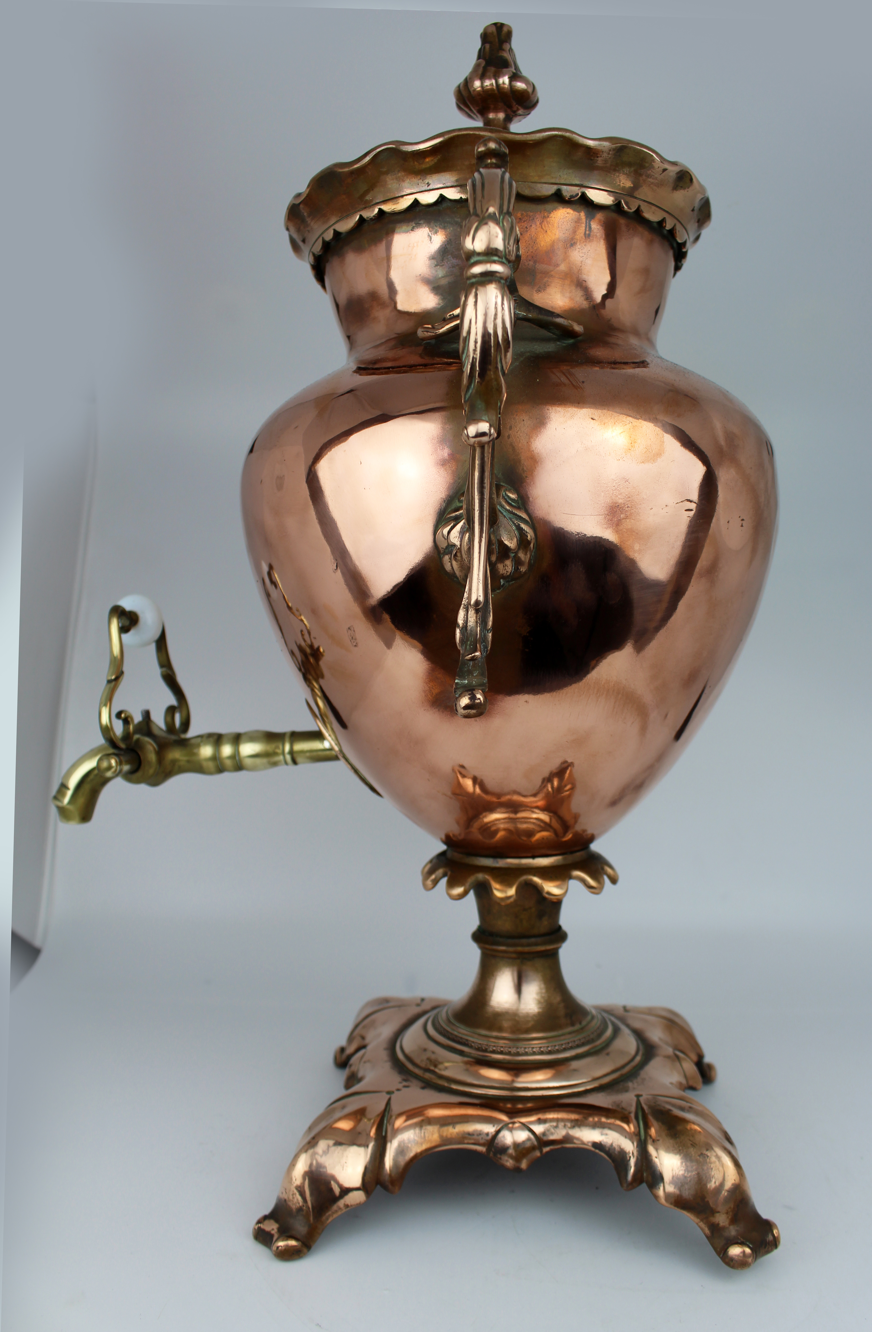 Antique 19th c. Copper & Brass Samovar
