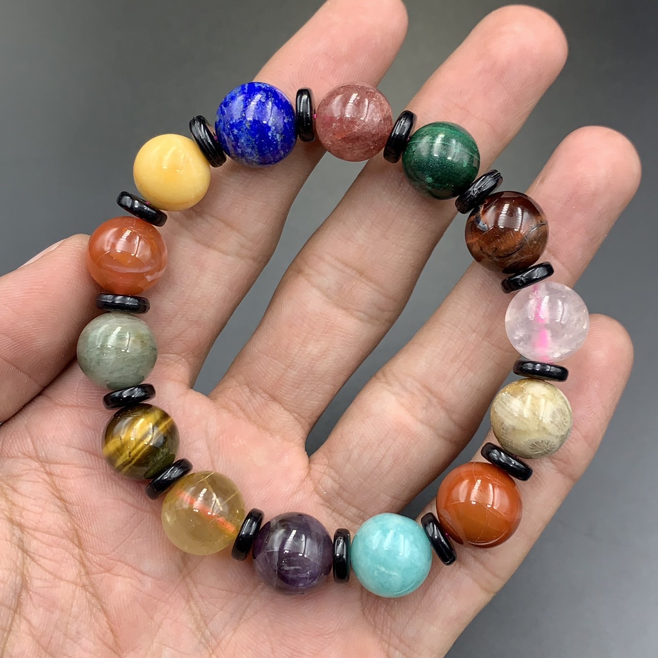 MLT-511, Beautiful Natural Multi Colour Beads Bracelet.