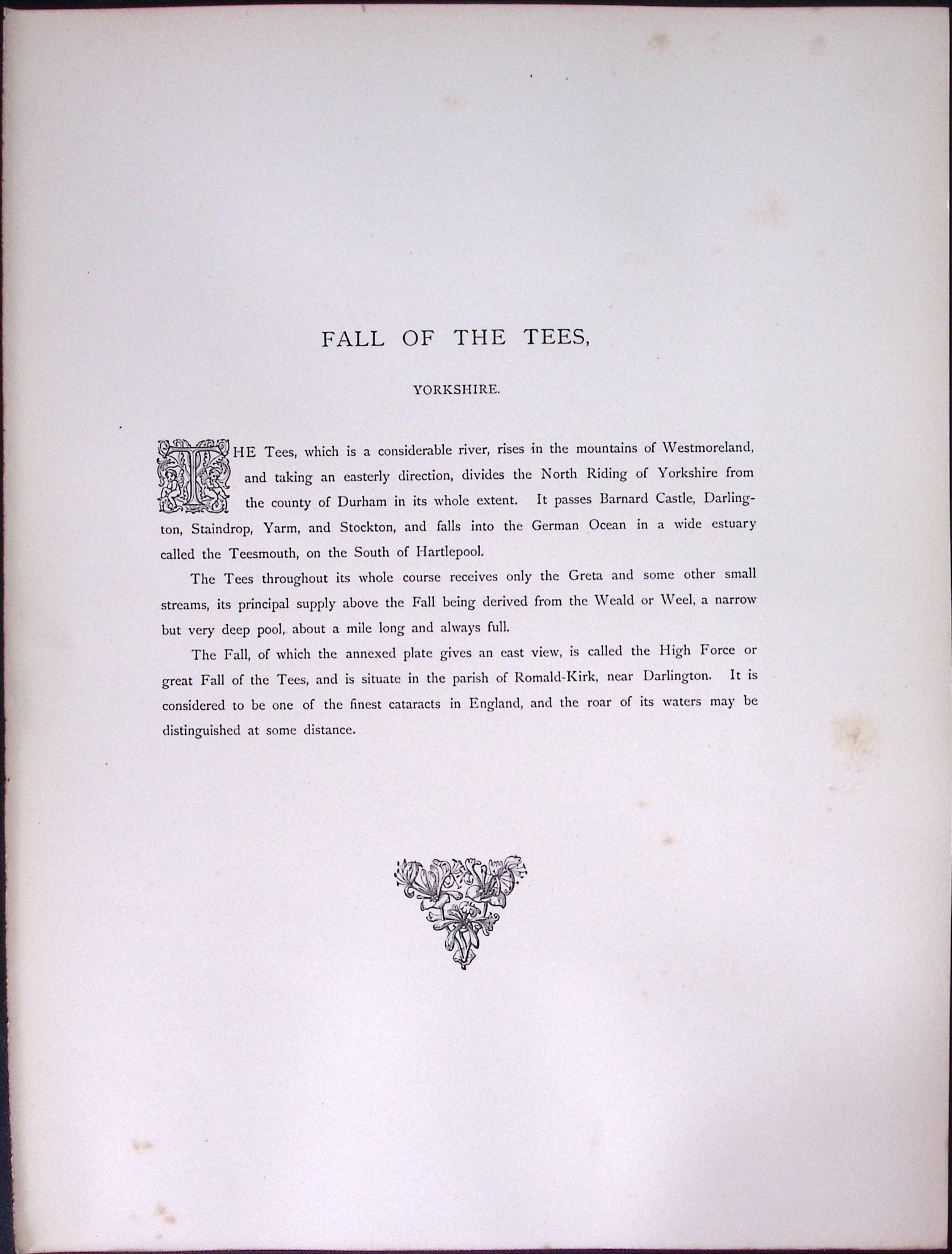 J.M.W Turner Rare “Fall of The Tees Yorkshire” 1873 Picturesque Views in England-46
