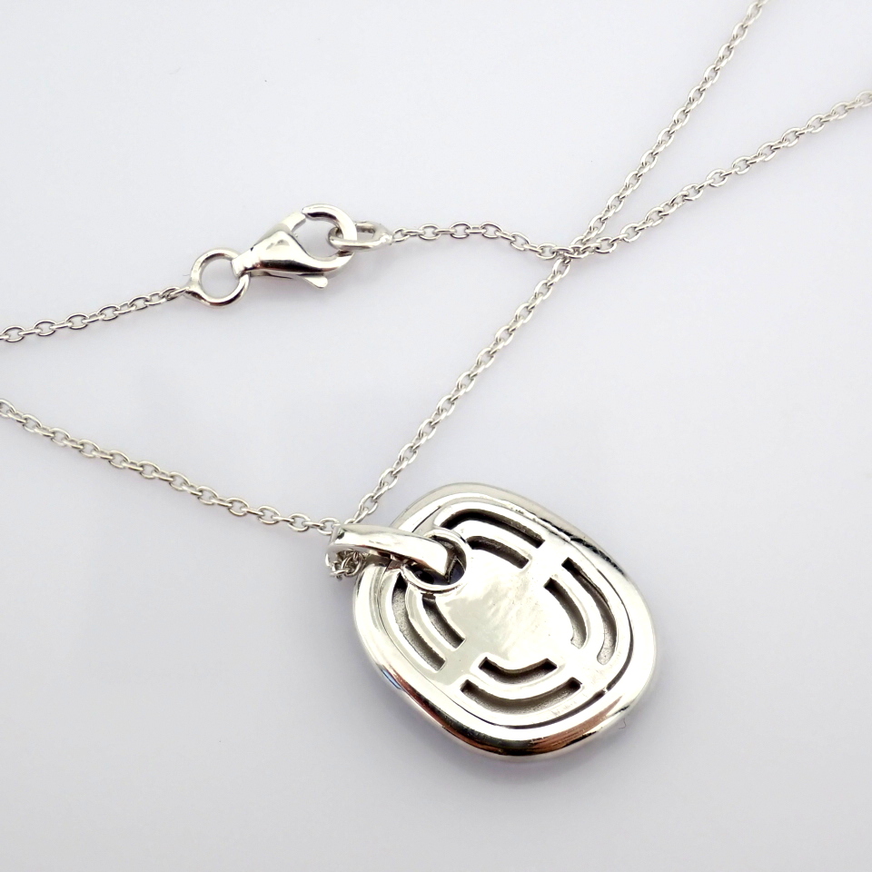 Natural Diamond 18K White Gold Necklace