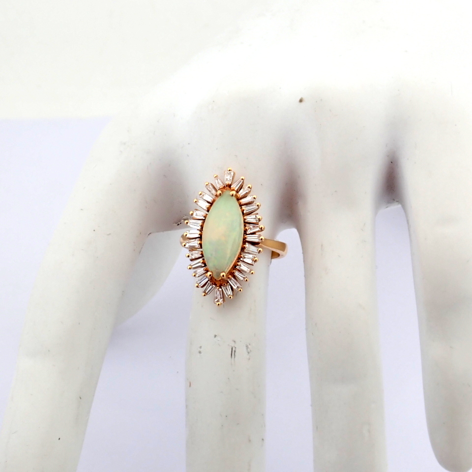 Natural Diamond 18K Rose/Pink Gold Ring