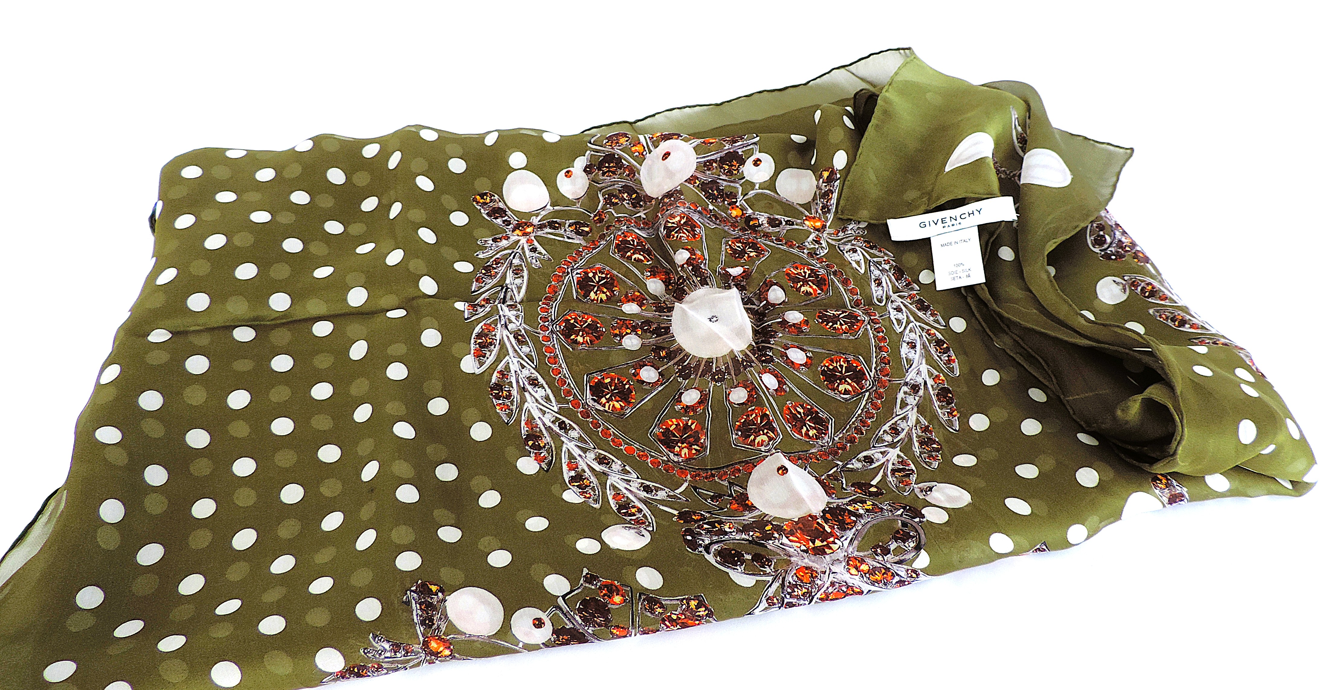 Givenchy Paris Silk Chiffon Scarf- Large 193x66cm