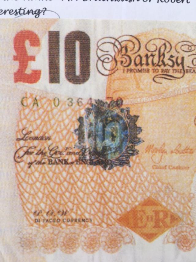 Banksy (British b.1974-) Original Banksy Di-Faced Tenner. Notting Hill Carnival 2004. Mint Condition