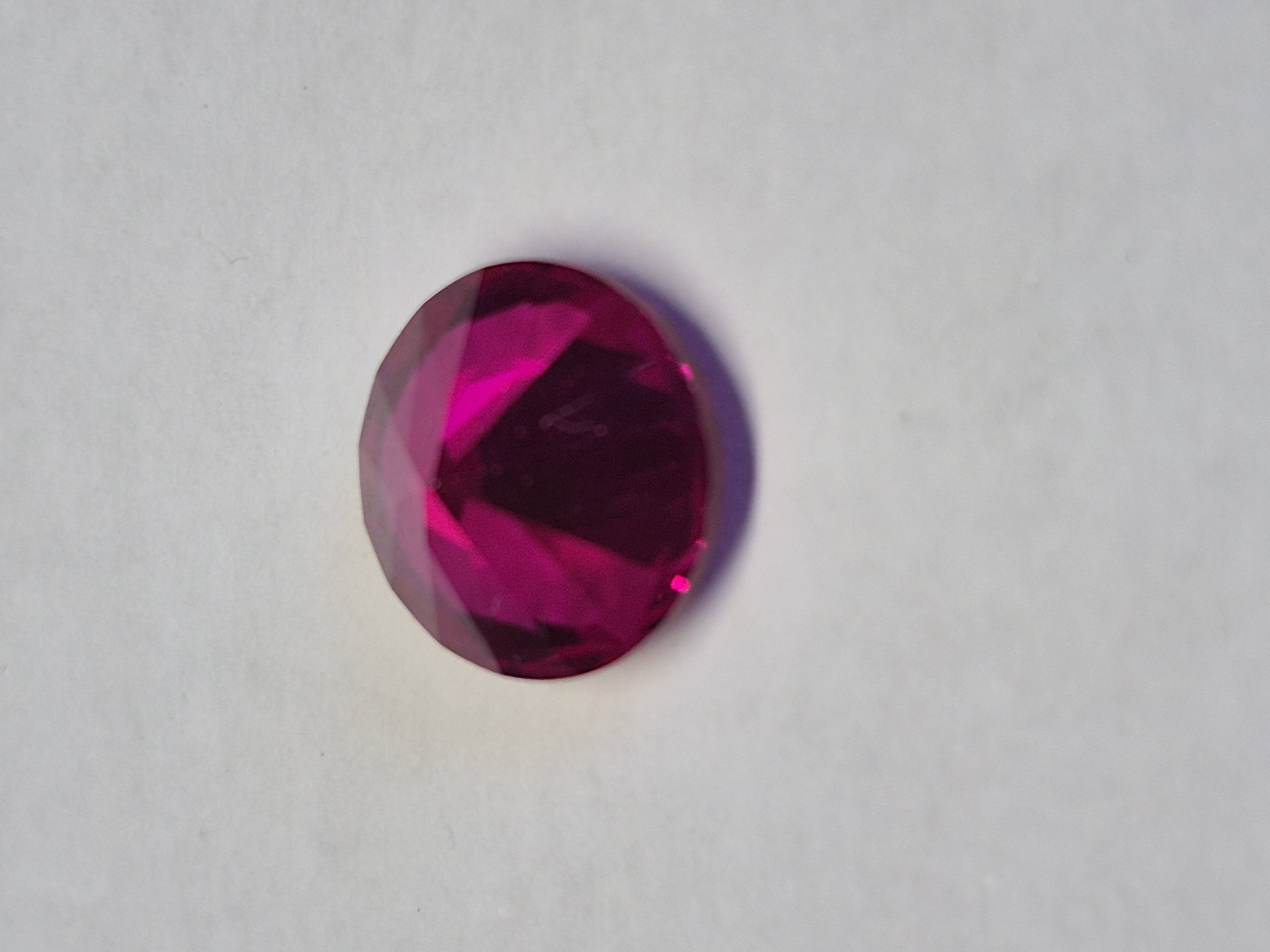 Natural Corundum Ruby 4.51 Ct Round Cut 10 mm Loose Gemstone Deep Red