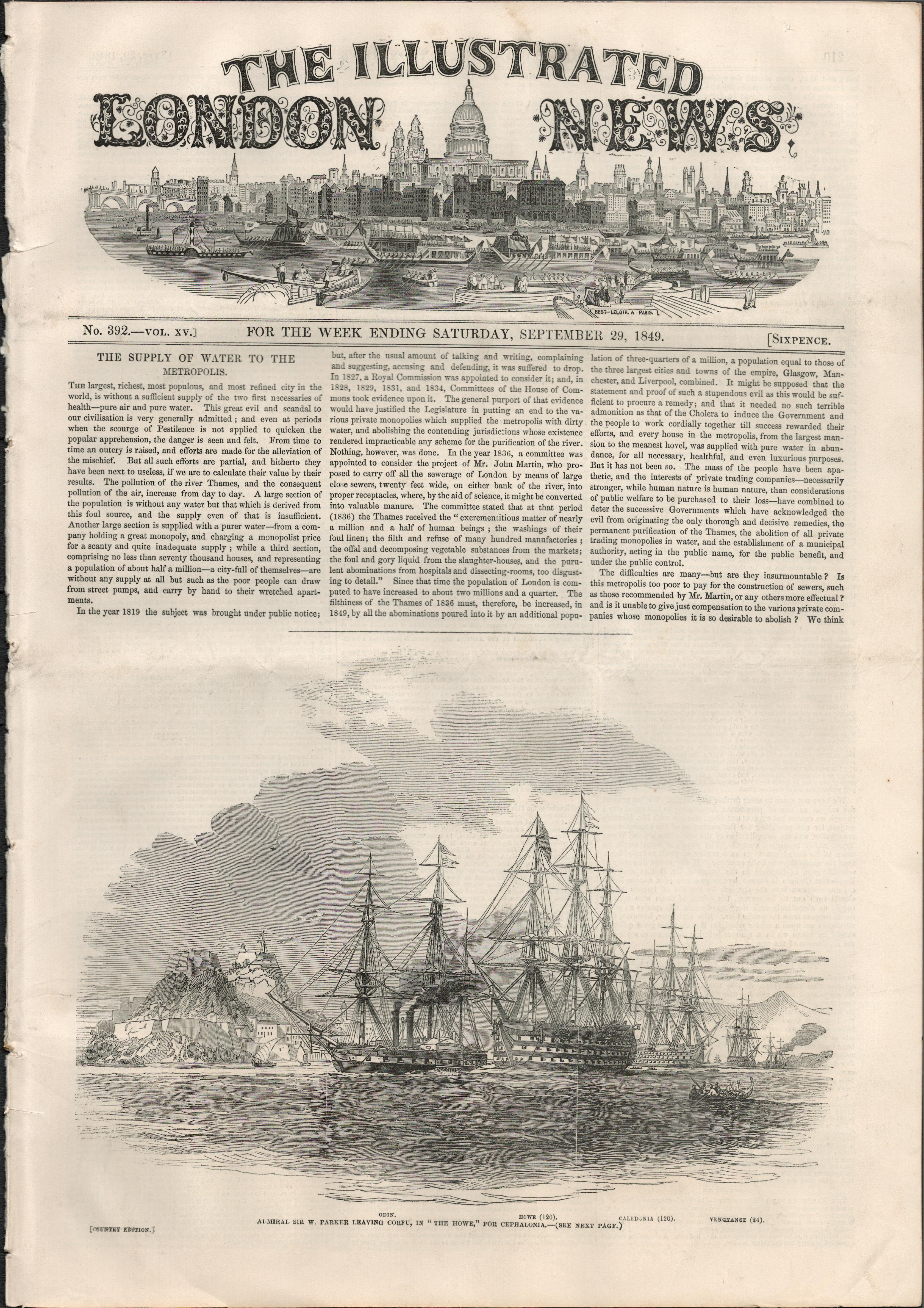 100th Anniversary Battle Of Culloden Antique 1849 NewspaperAntique Complete Edition 1849 Illustrated