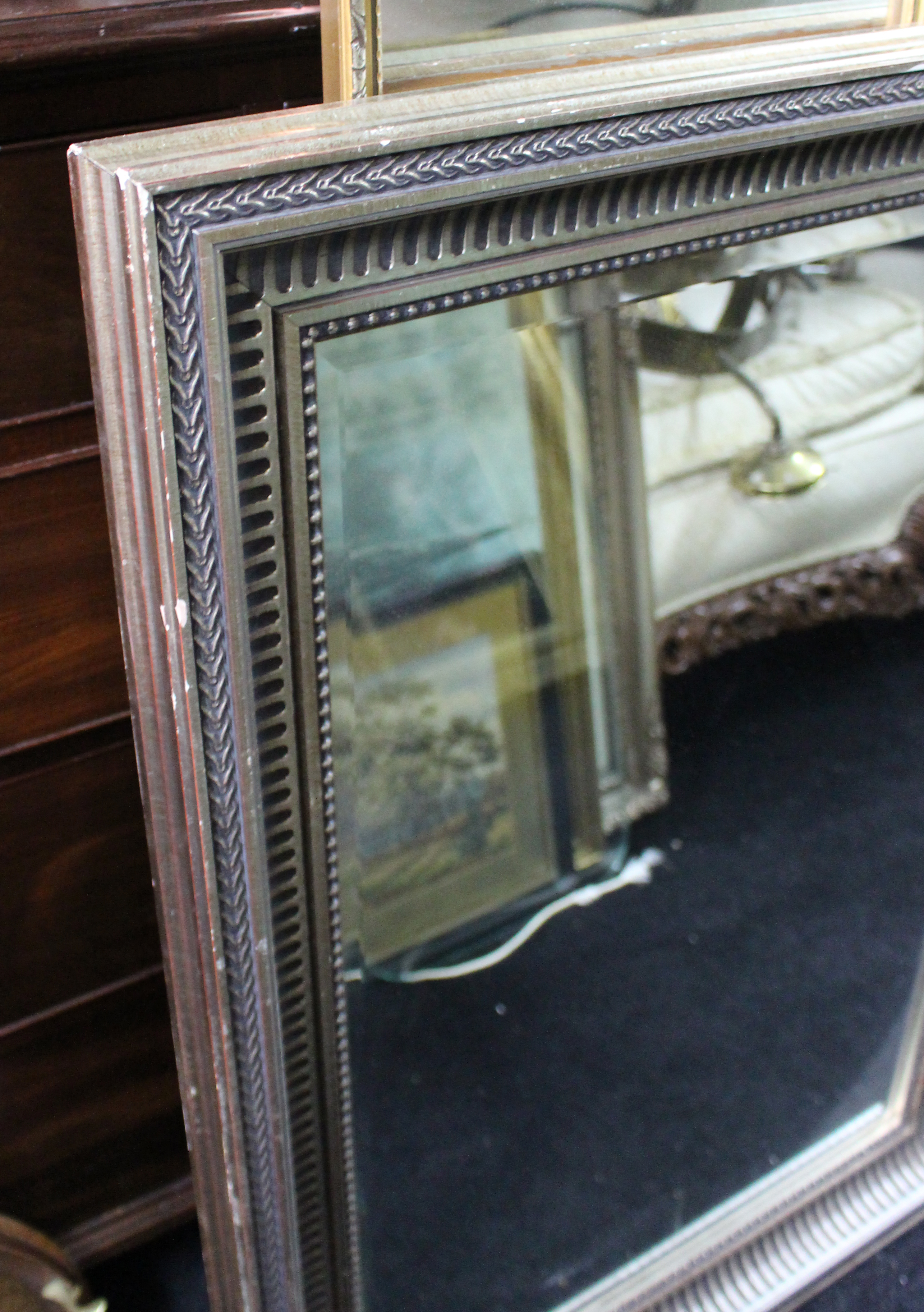 Vintage Silver Bevelled Mirror