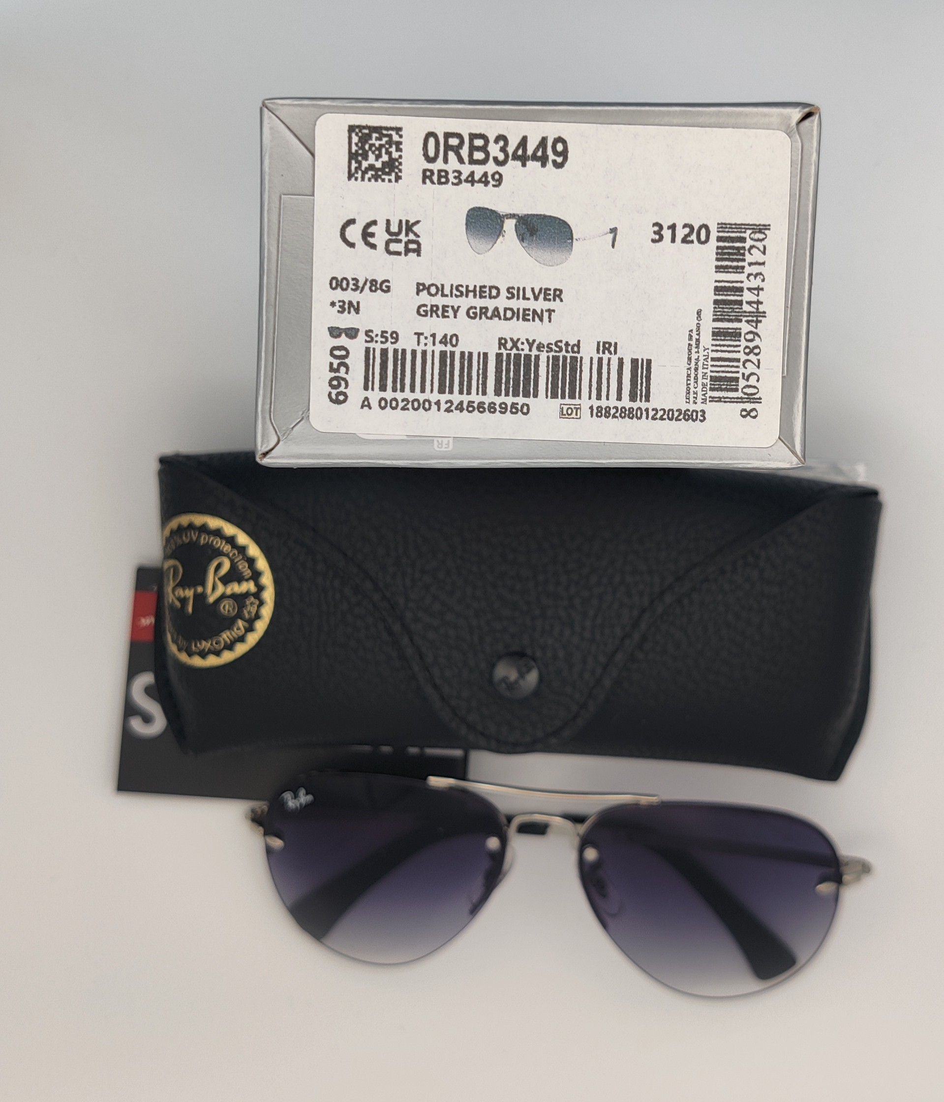Ray Ban Sunglasses ORB3449 003/8G *3N