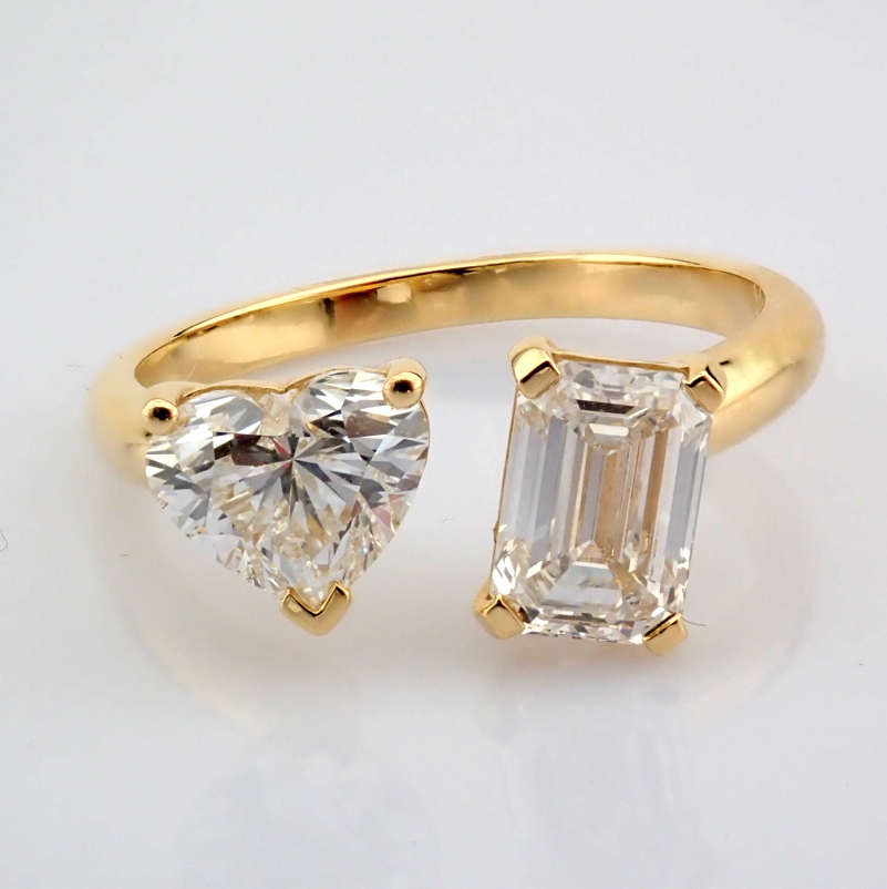 Heart Cut Lab-Grown Diamond Ring - 2.09 Total Carat (IGI Certified)
