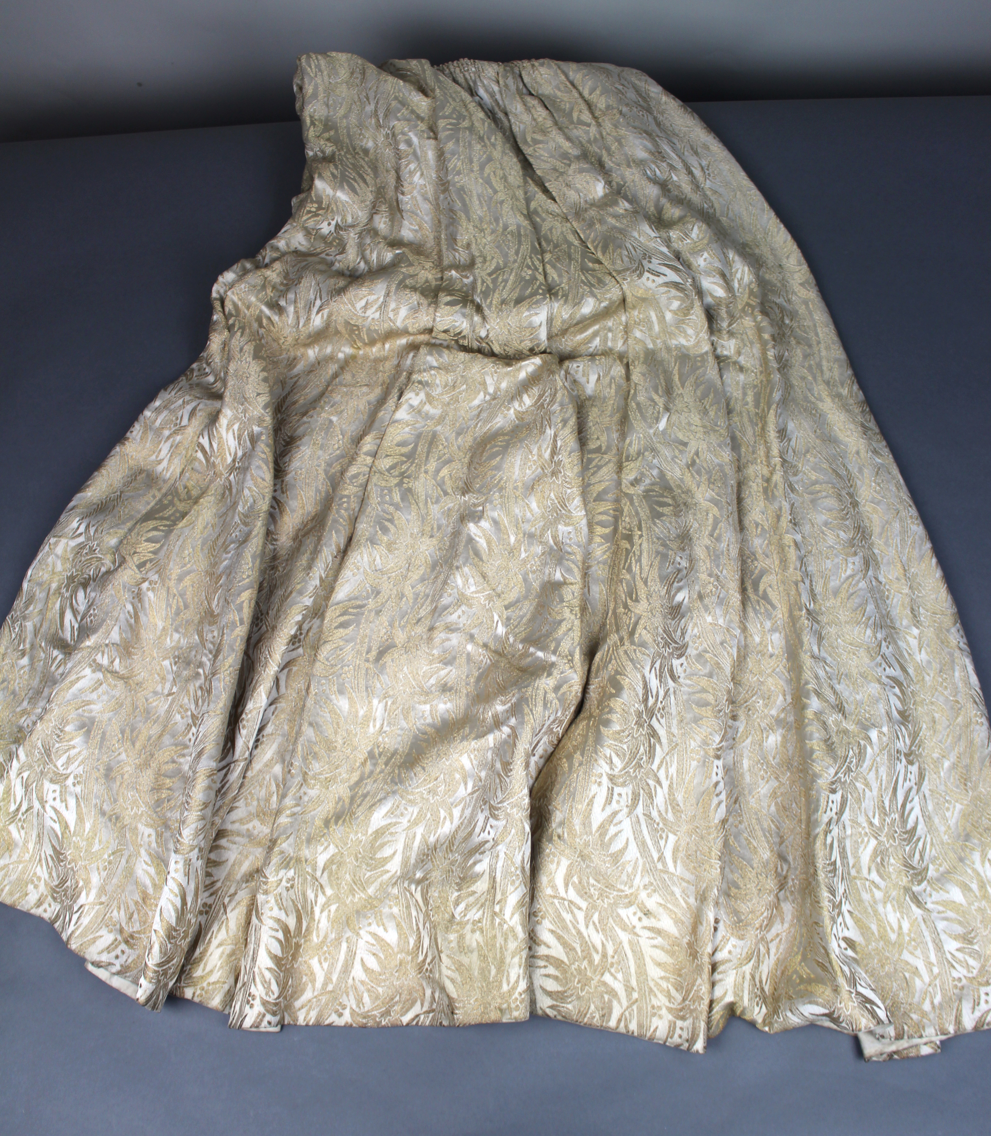 Edwardian Silk Brocade Dress and Jacket Ensemble