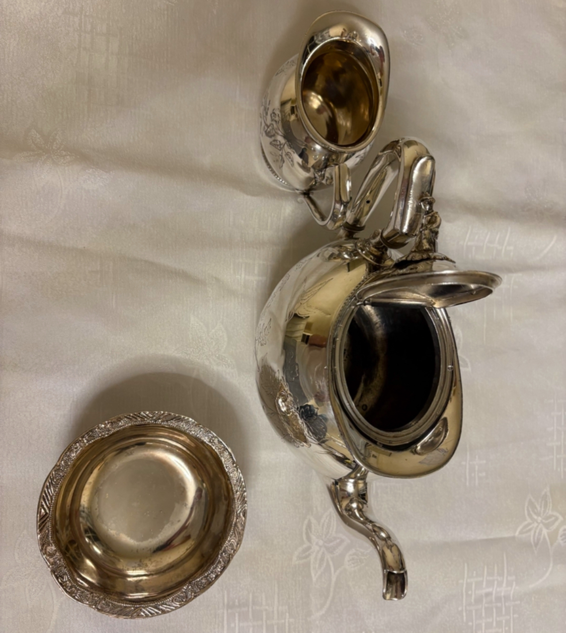 Antique Victorian James Dixon & Son Silver Plate EPBM Tea Set
