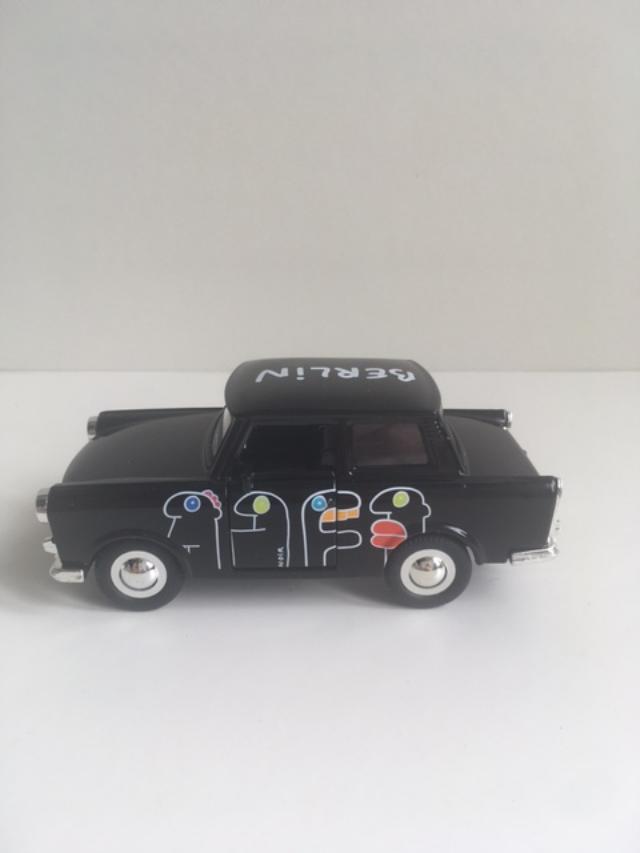 Thierry Noir (b.1958) Black ‘Heads’ Berlin Trabant Car In Colours By Thierry Noir, 1994, Sold Out