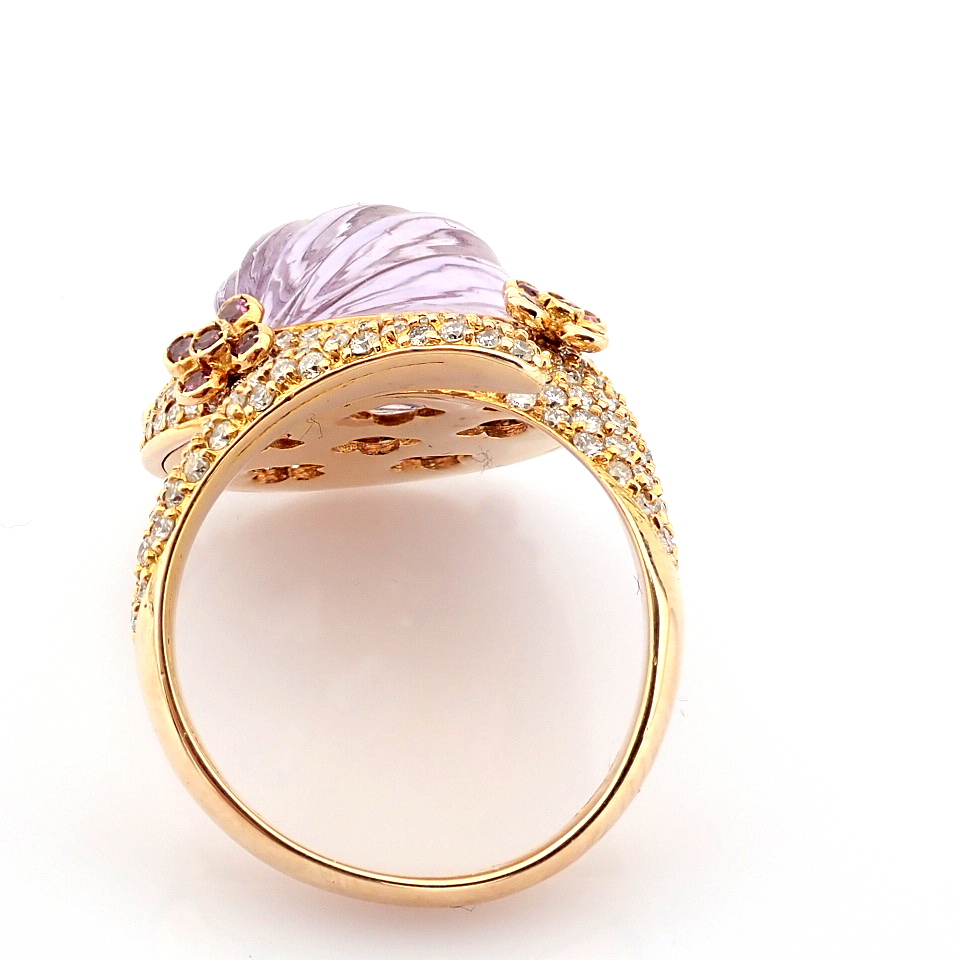 Natural Diamond 18K Rose/Pink Gold Ring