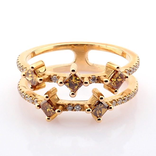 Natural Diamond 18K Rose/Pink Gold Ring