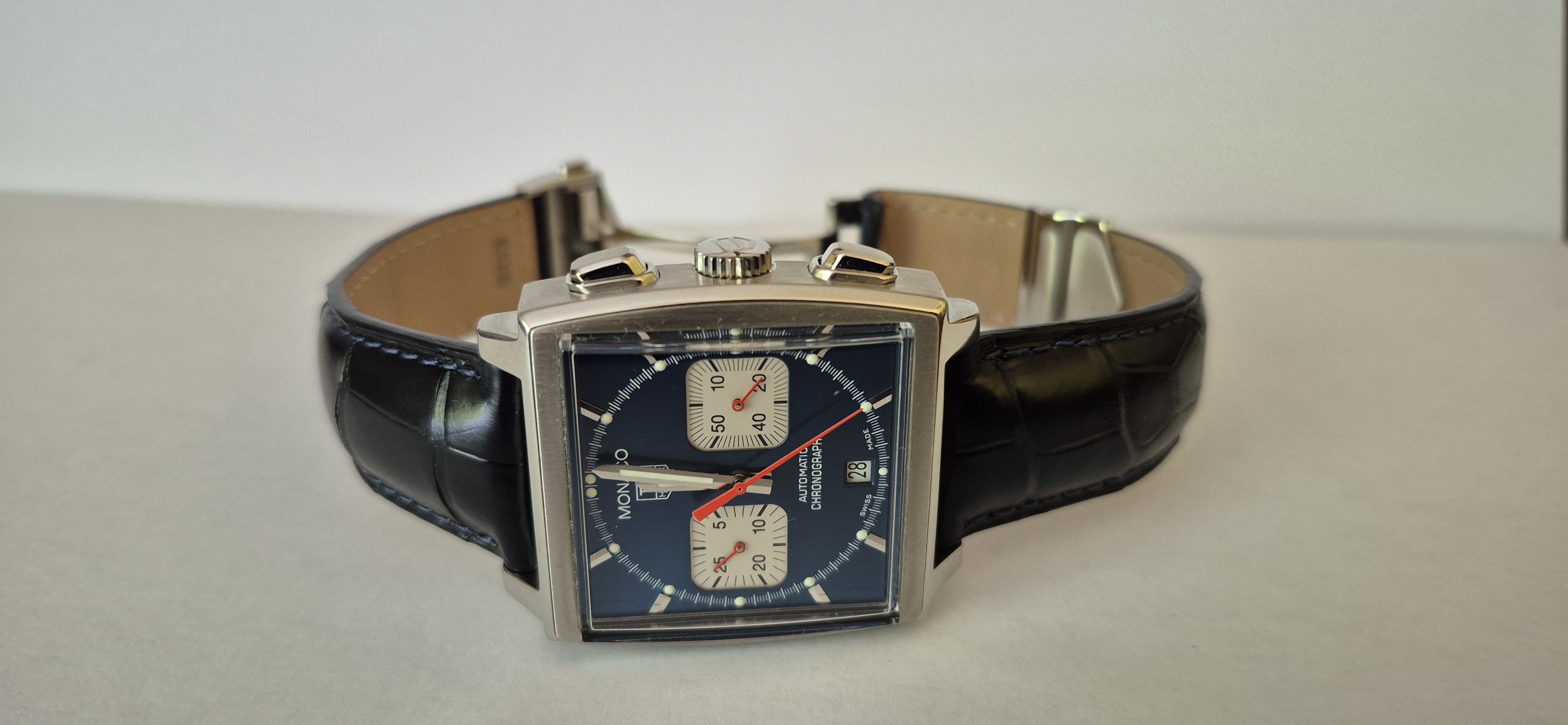 TAG Heuer Monaco Chronograph CW2113.BA0780 Steve McQueen Men's Watch Blue Dial