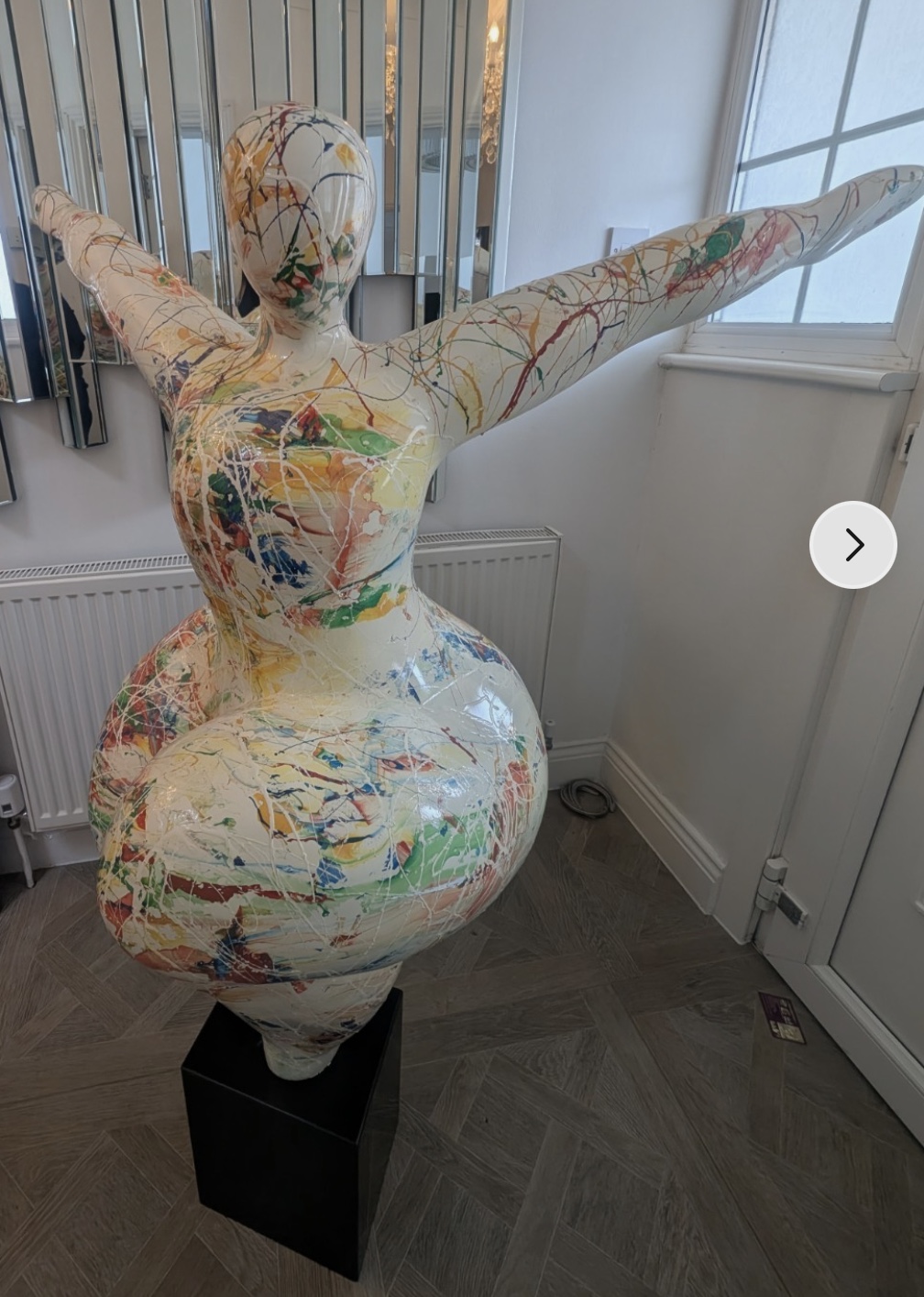 Dancing Ballerina Fat Woman Figure Large Sculpture
