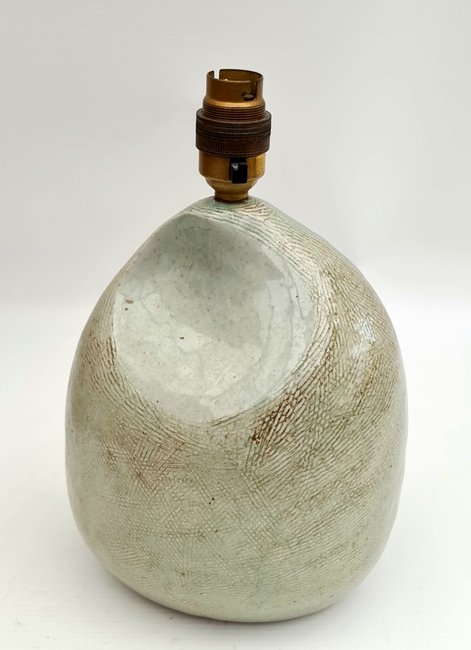 Vintage Studio Pottery Lamp Base Signed Jane Baxandall