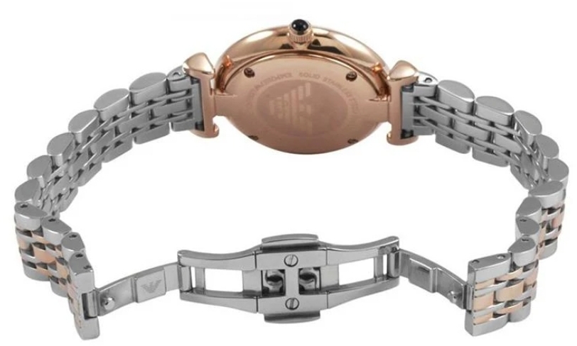 Emporio Armani AR1725 Ladies Gianni T-Bar Two Tone Bracelet Quartz Watch