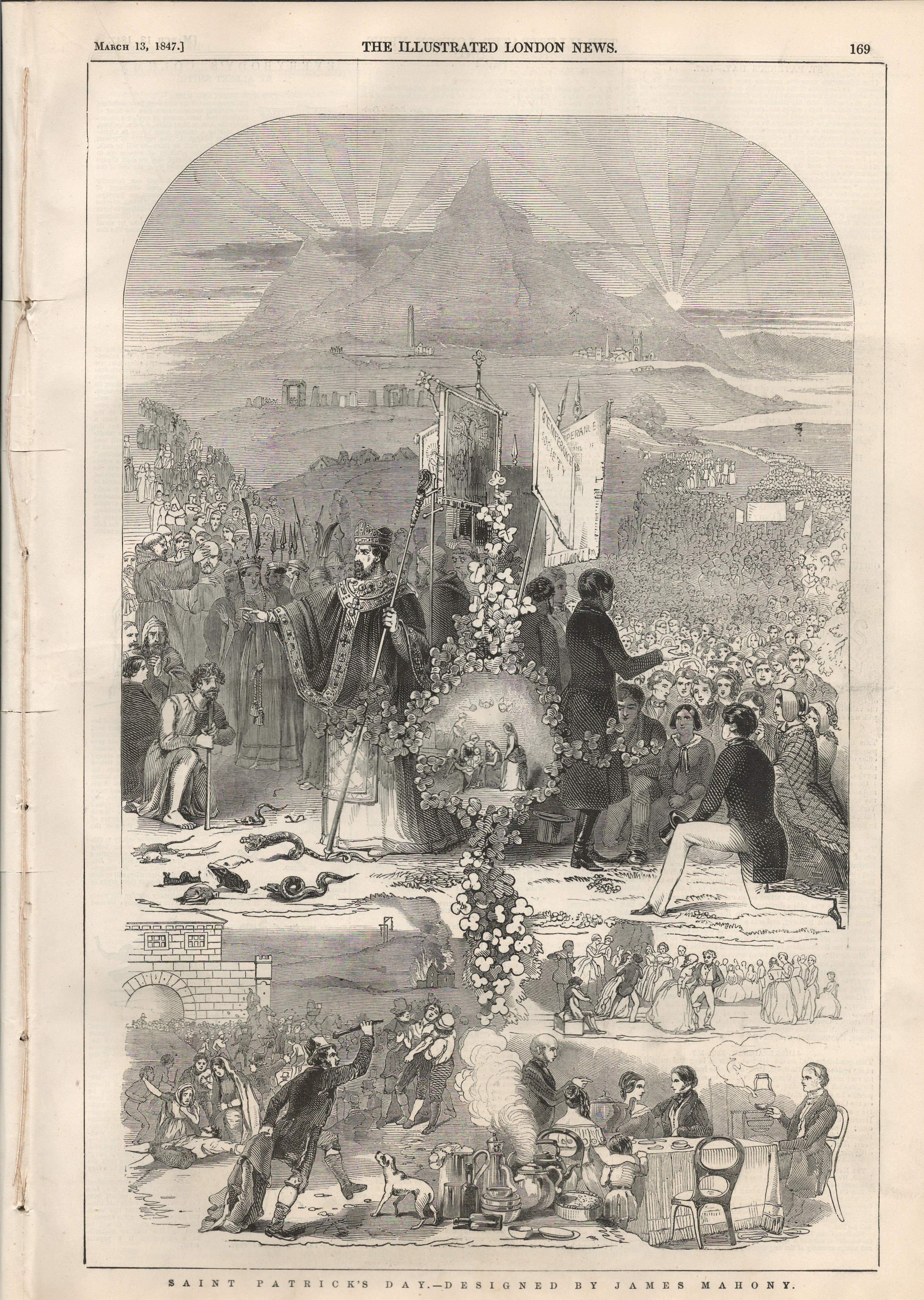 Irish Famine 1847 Antique Newspaper Central Soup Kitchen CorkOriginal Antique Complete 1847